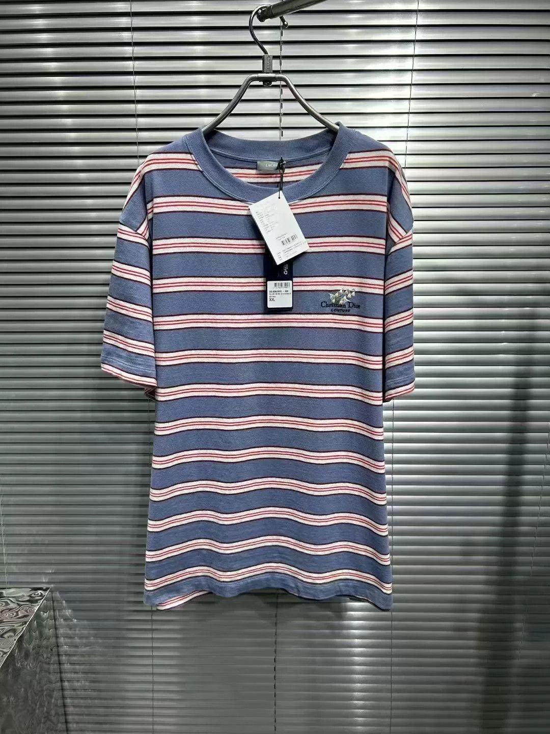 Dior Dior Purple Striped Short Sleeve T-Shirt Size XXL / US 16-18 / IT 52-54 - 1 Thumbnail