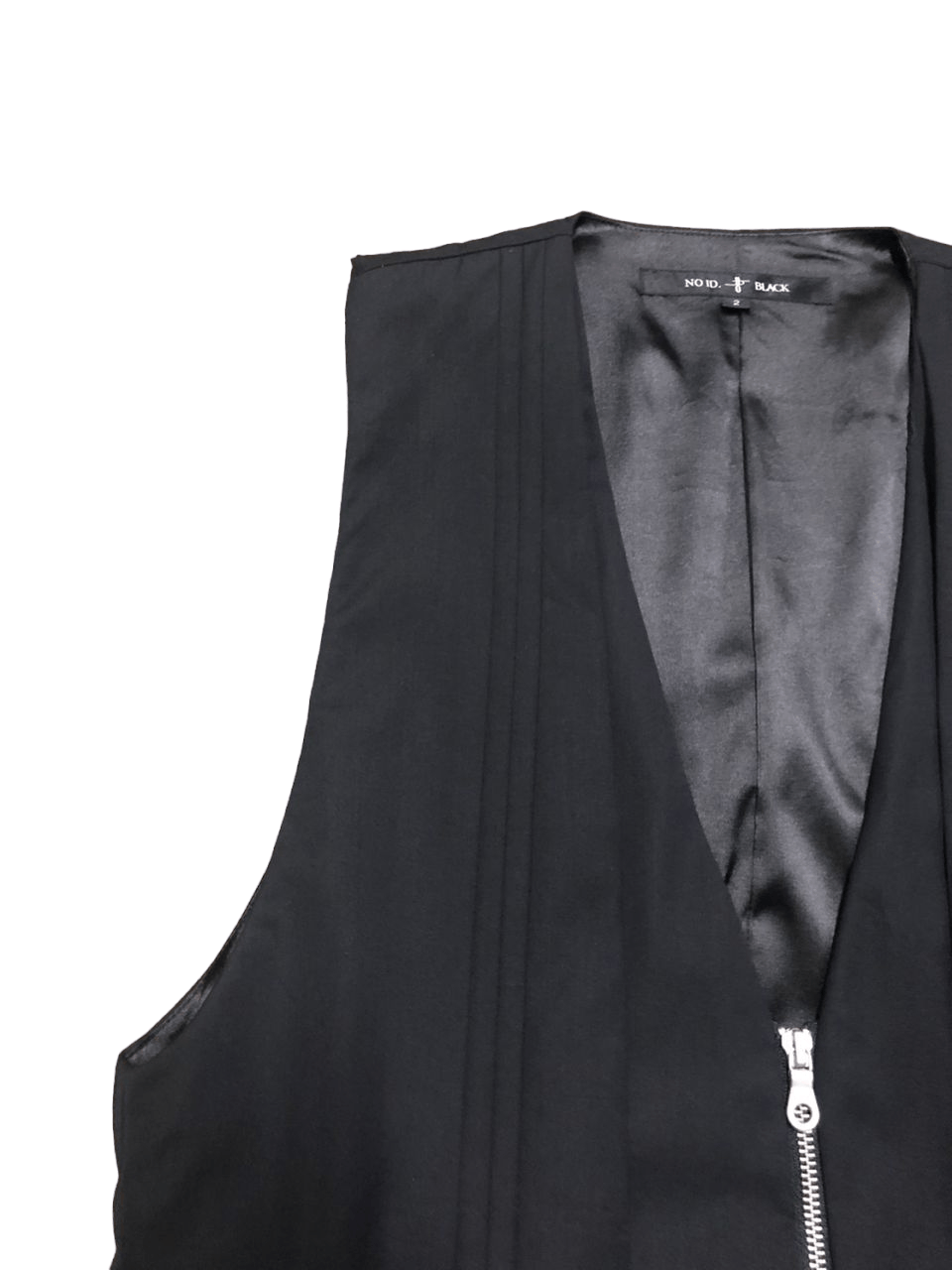 If Six Was Nine No Id Double Layer Black Vest Zipper Jacket Seditionaries Size US M / EU 48-50 / 2 - 7 Thumbnail