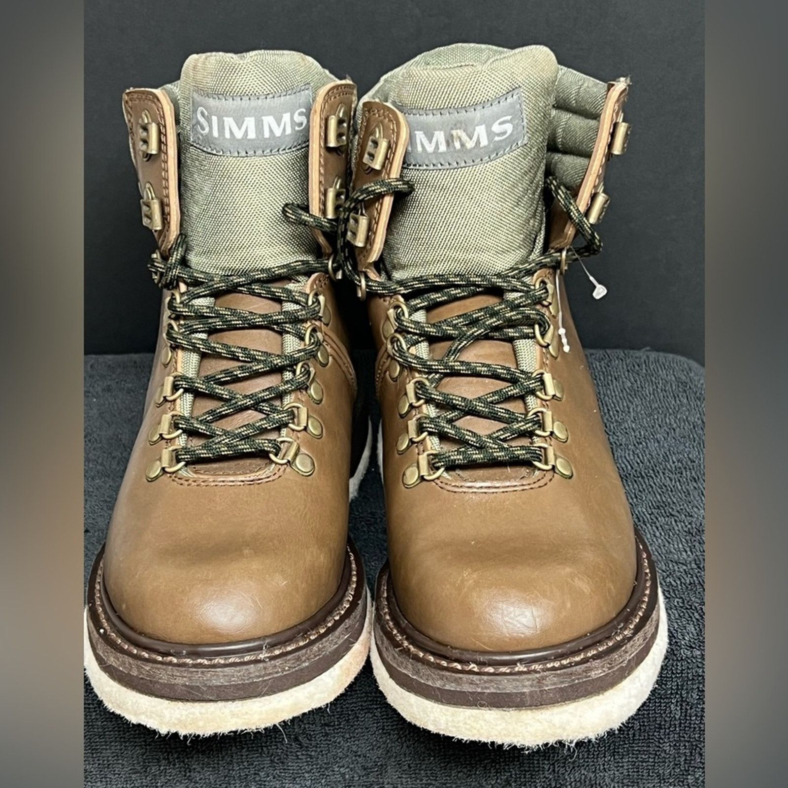 Simms Simms Freestone Fly Fishing Brown Leather Felt Wading Boot Size US 7 / EU 40 - 4 Thumbnail