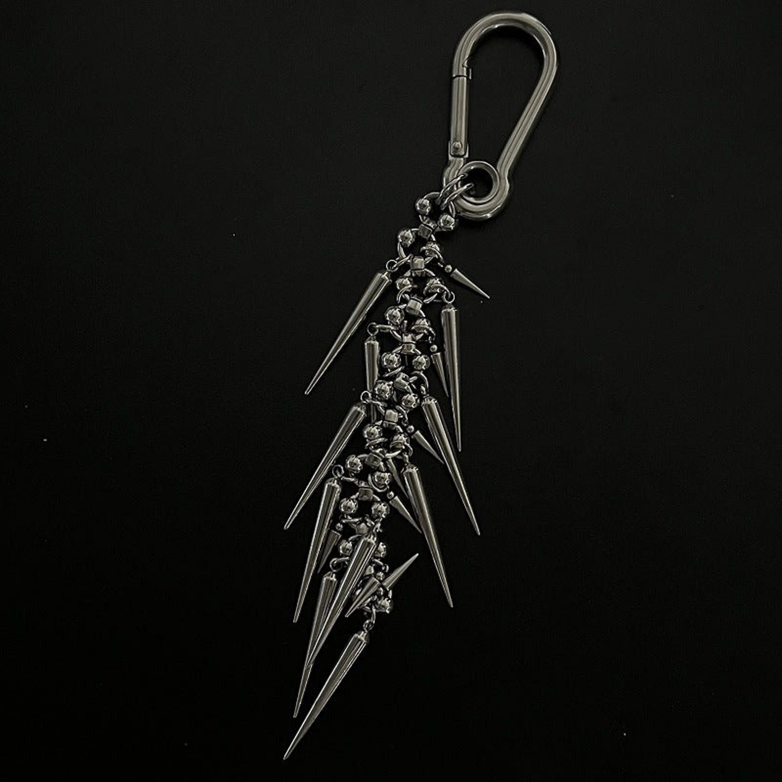 Jewelry Edgy Silver Spike Keychain Size ONE SIZE - 1 Thumbnail