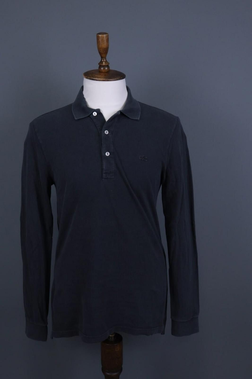 Lacoste Lacoste Gray Vintage Polo Neck Pullover Pumper Size 3 / S Size US M / EU 48-50 / 2 - 1 Thumbnail