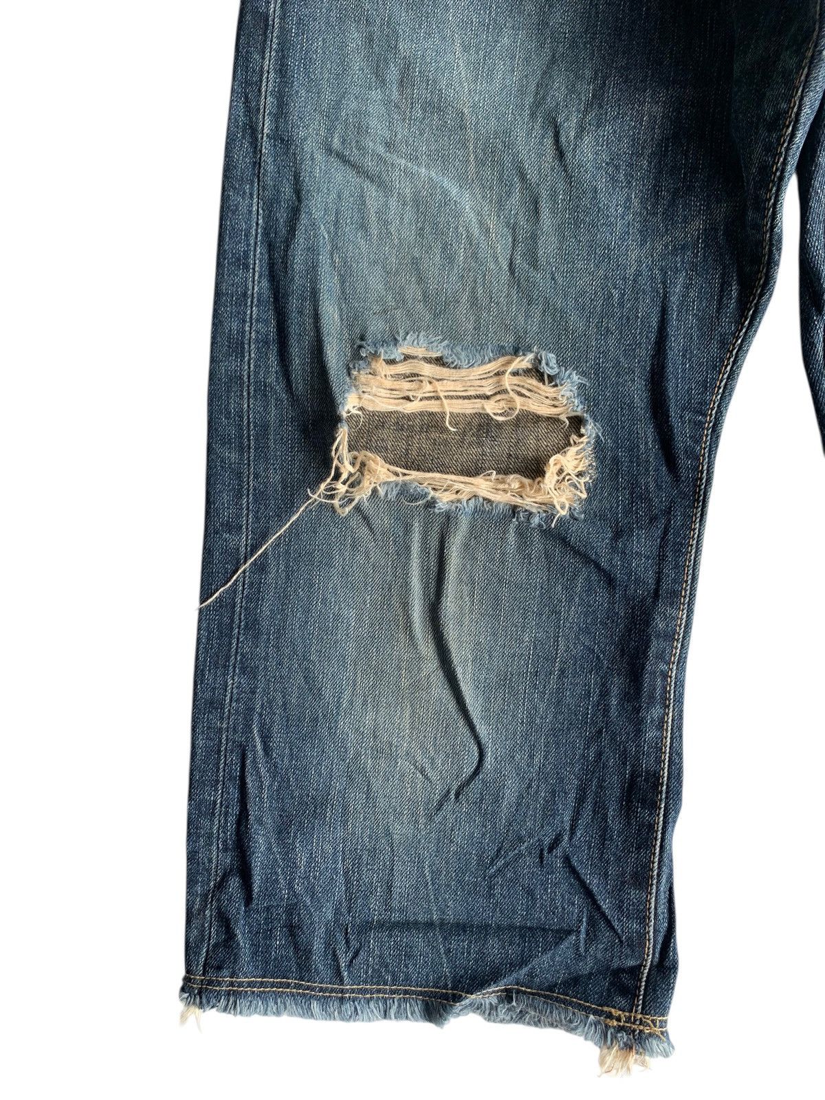 Edwin VINTAGE EDWIN 505 SELVEDGE RUSTY SHORT DISTRESSED DENIM Size US 33 - 8 Thumbnail