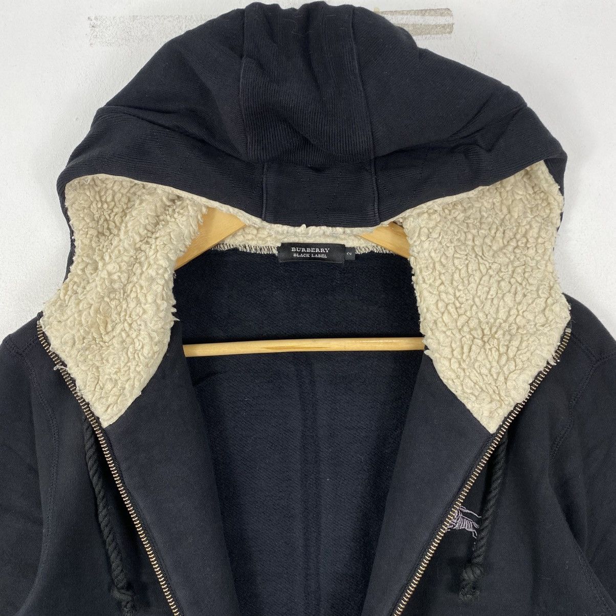 Burberry Burberry Black Label Sherpa Fleece Zip Hoodie Black Size US S / EU 44-46 / 1 - 5 Thumbnail