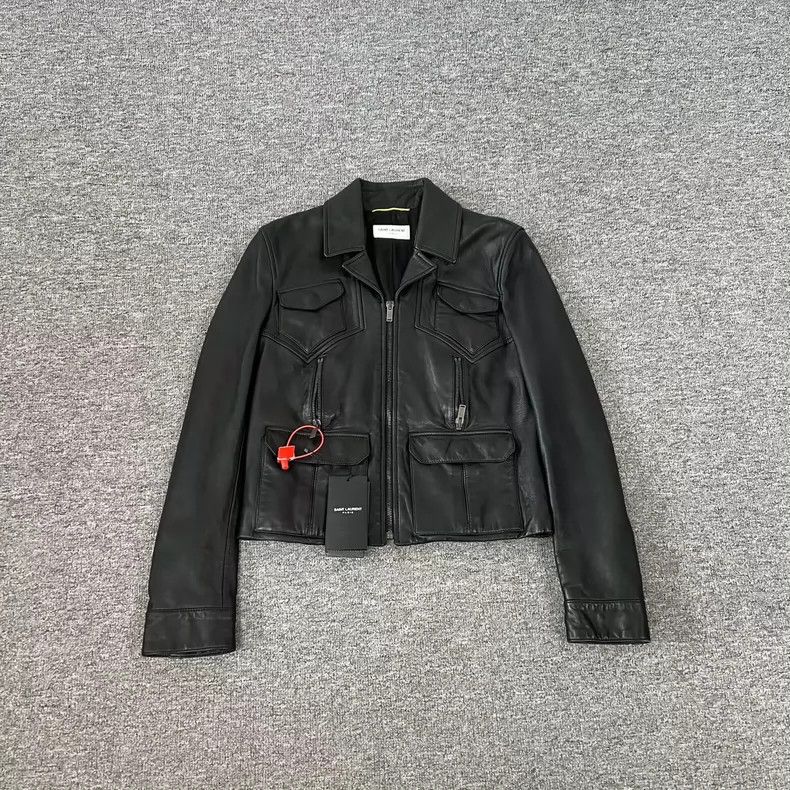 Saint Laurent Paris saint Laurent parisLeather motorcycle jacket 2503-Nextarro Size XS / US 0-2 / IT 36-38 - 1 Thumbnail