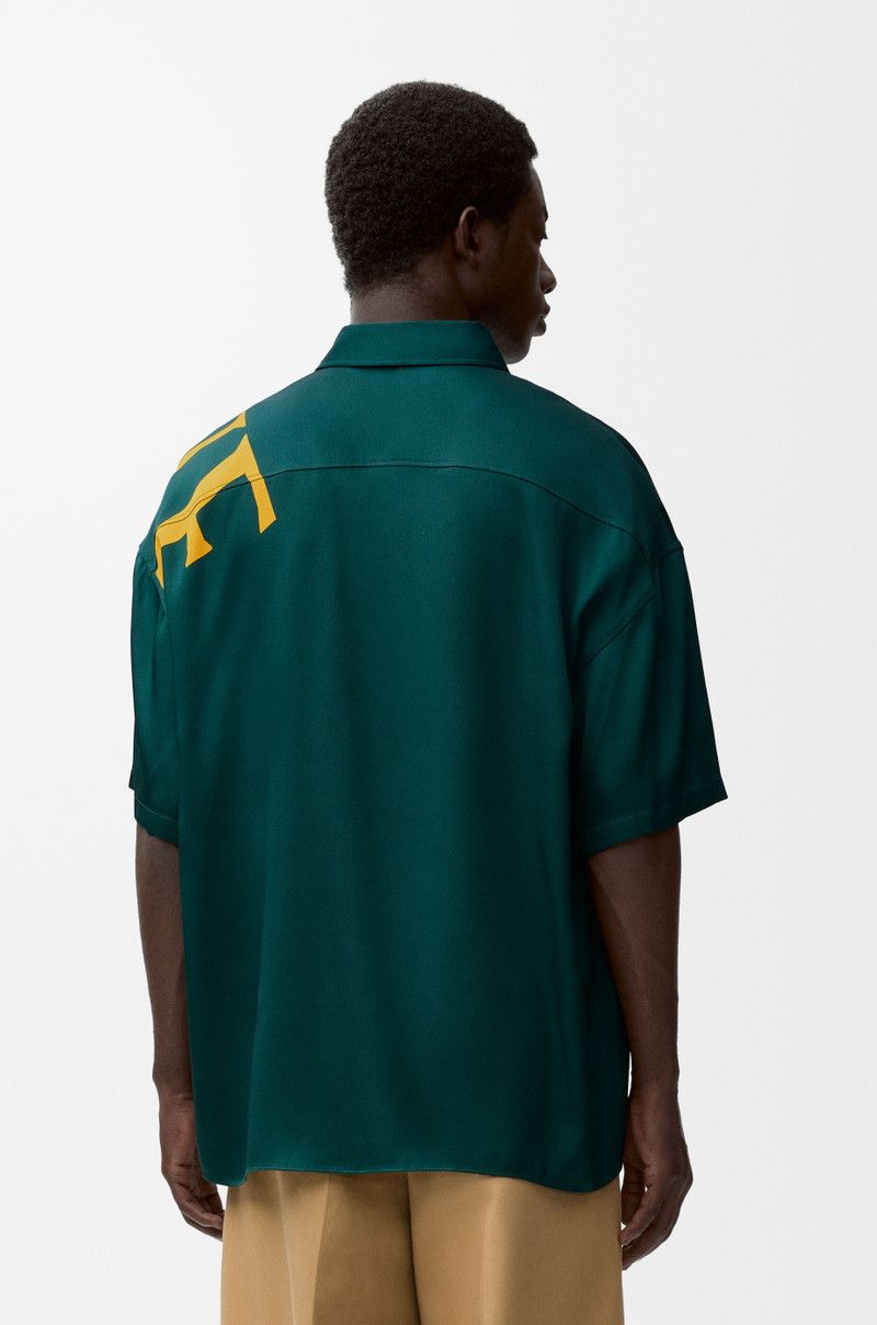 Loewe o1in1g0426 Short Sleeve Shirt in Dark Green Size US S / EU 44-46 / 1 - 4 Thumbnail