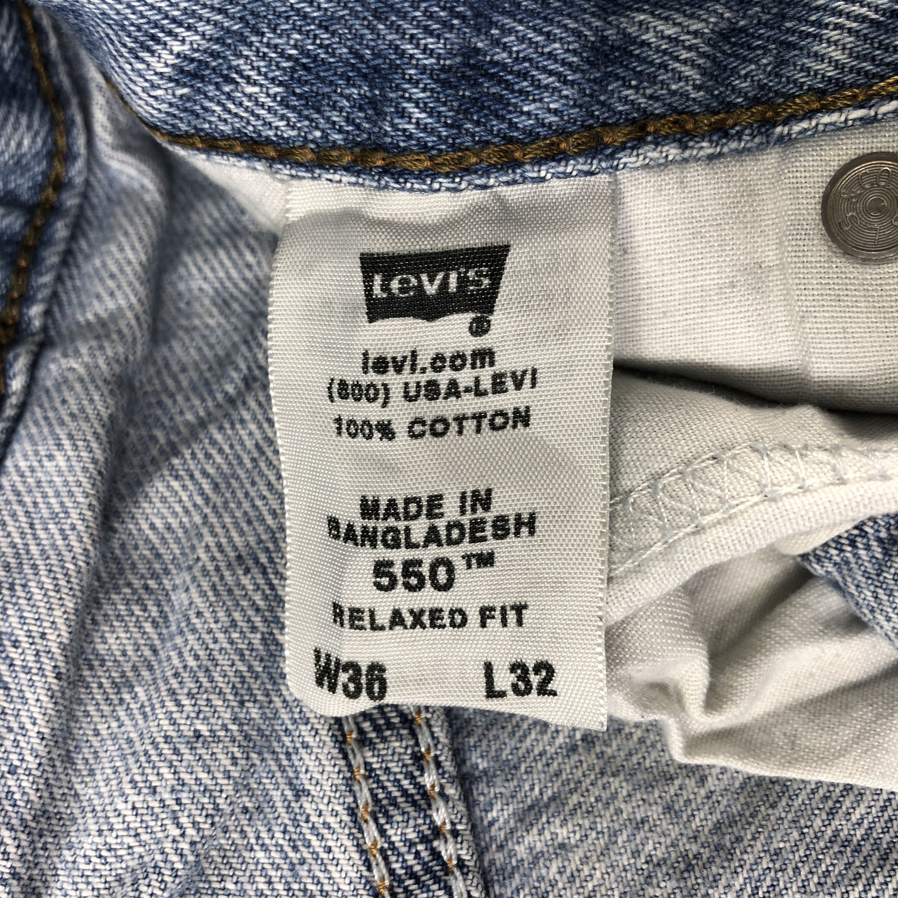 Levi's Vintage Blue Wash Levis 550 Jeans-J2632 Size US 34 / EU 50 - 10 Thumbnail