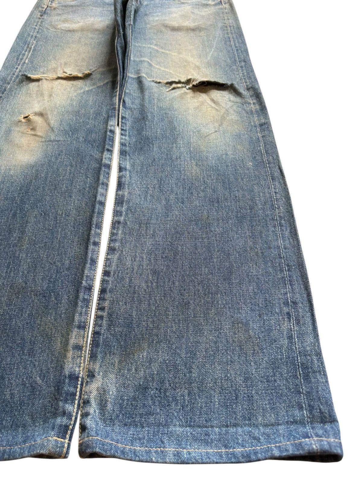 Japanese Brand Vintage Japanese Brand Selvedge Mud Wash Distress Baggy Jean Size US 32 / EU 48 - 7 Thumbnail