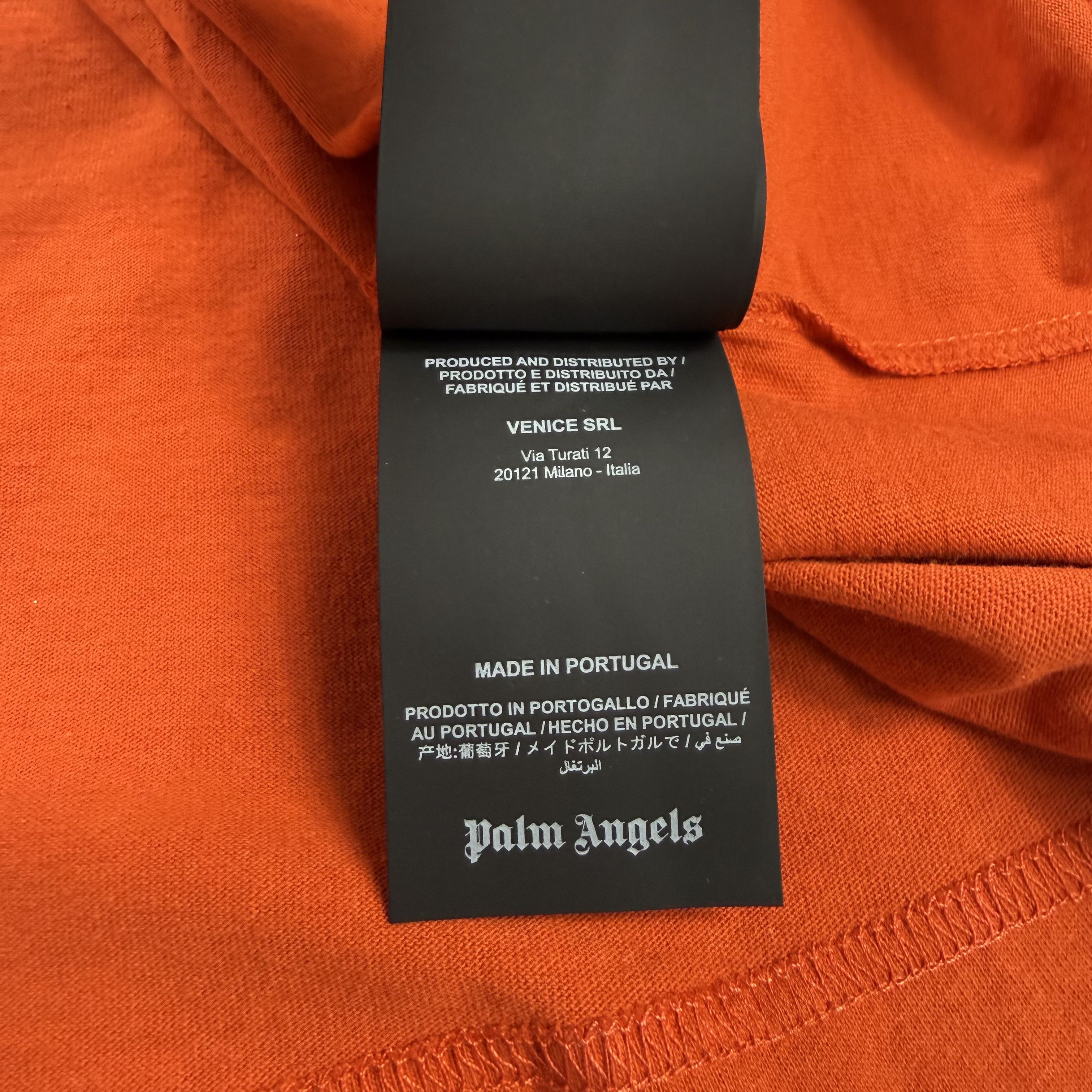 Palm Angels Palm Angels Orange Glitter Logo Long Sleeve T-Shirt XXL Size US XXL / EU 58 / 5 - 9 Thumbnail