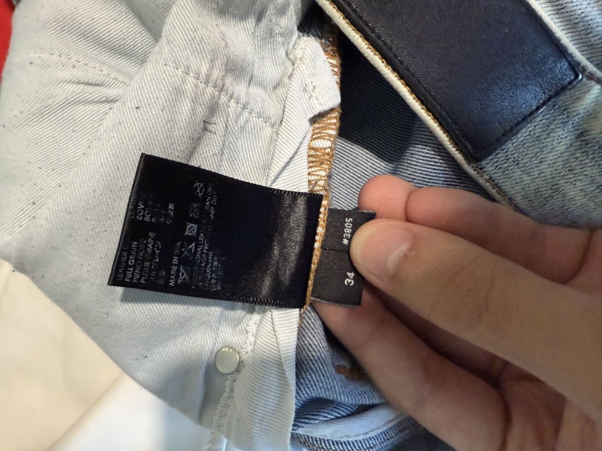 Amiri Amiri Blue MX1 Denim Black Leather Patches Size US 34 / EU 50 - 7 Thumbnail