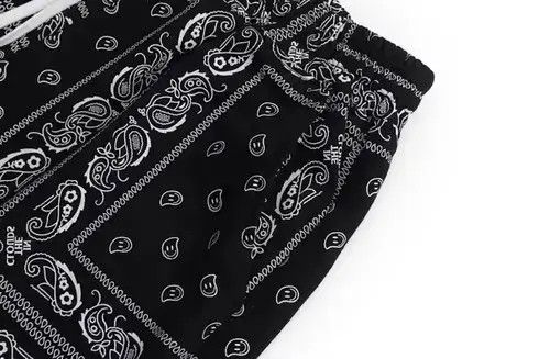 Japanese Brand 21SS Indigo Union Japan Black Bandana Paisley Shorts Size US 31 - 4 Thumbnail