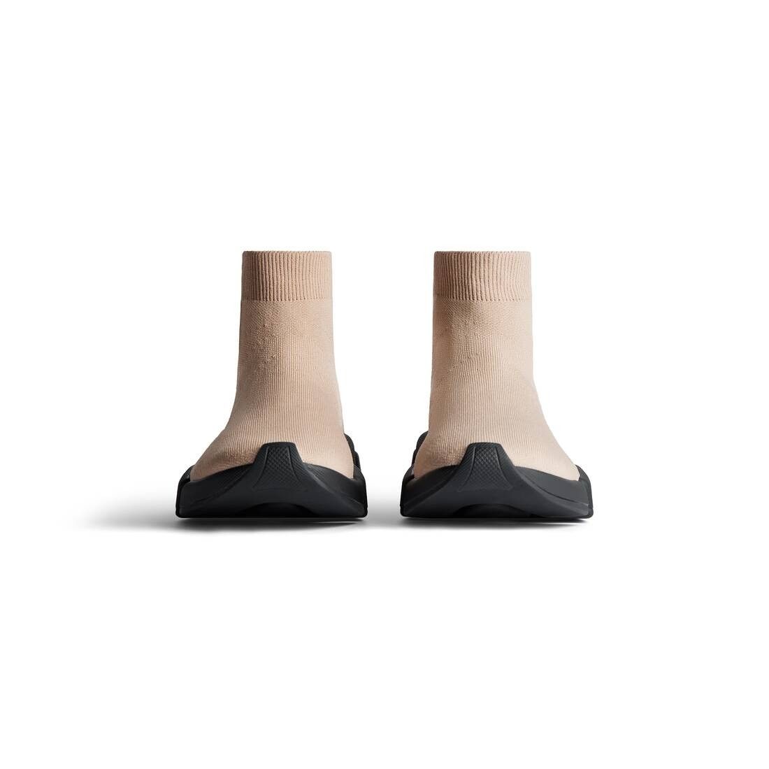 Balenciaga o1mt1gz0824 Speed 2.0 Recycled Knit Sneaker in Beige/Black Size US 8 / IT 38 - 3 Thumbnail
