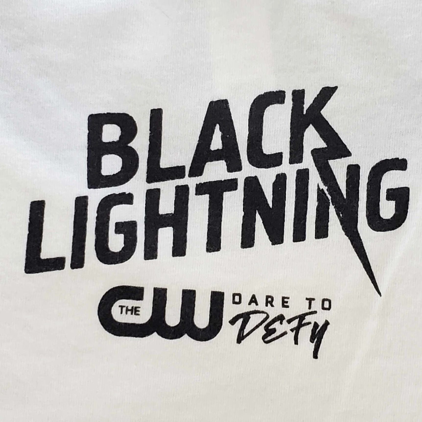 Next Level Black Lightning Ringer T Shirt Adult Large Movie Promo Tee Size US L / EU 52-54 / 3 - 7 Thumbnail