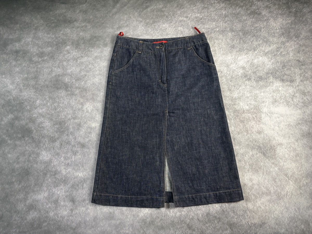 Prada × Vintage 2000s Prada Sport Vintage Prada Denim Maxi Skirt 1990s Long Size 28" / US 6 / IT 42 - 23 Thumbnail