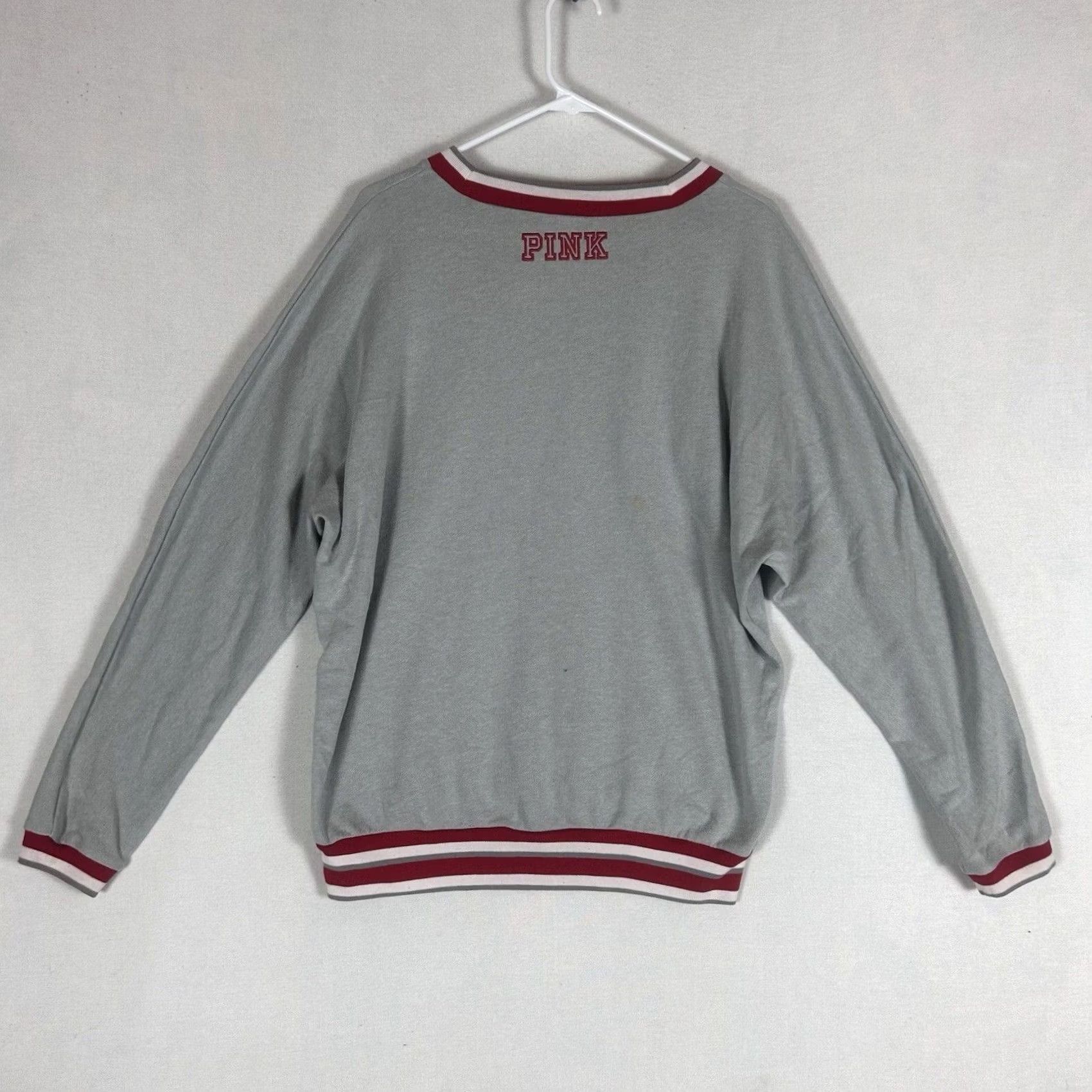 Pinko PINK Sweatshirt Women's Victoria's Secret Wisconsin Badgers NCAA Crew Neck Pullover Size S Gray/Jersey? Size S / US 4 / IT 40 - 4 Thumbnail