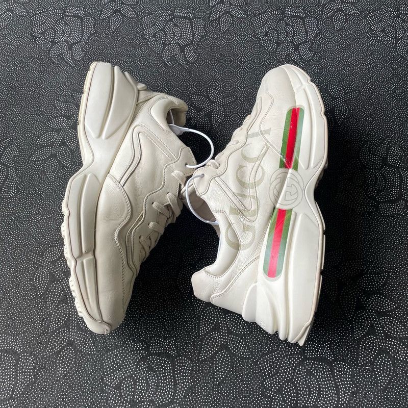 Gucci Gucci Rhyton Logo Low Top Sneakers for Men - Size US 11 / EU 44 - 7 Thumbnail