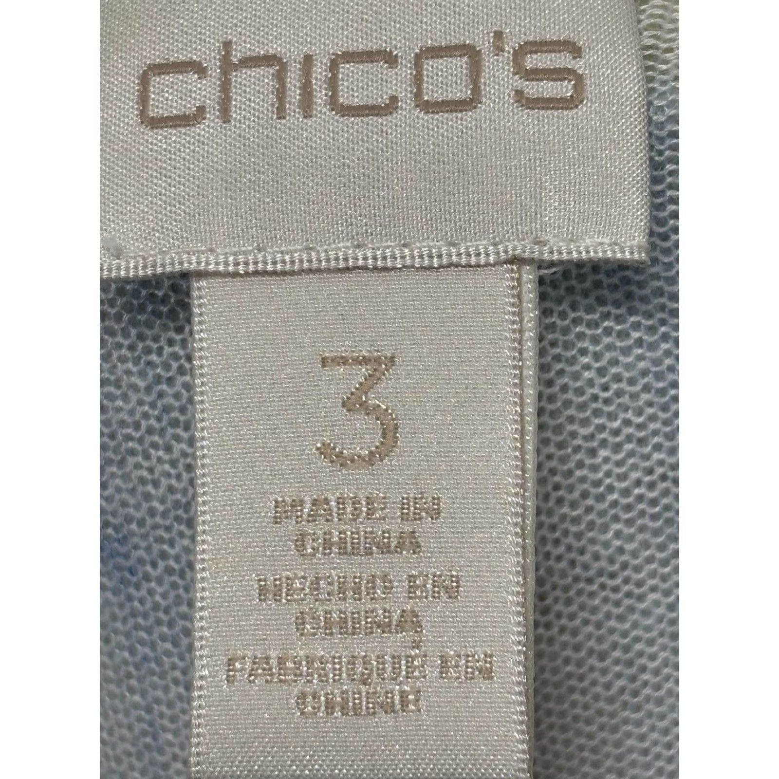 Vintage CHICO'S Ikat Cardigan Sweater Women's XL Blue Lightweight Open Front Size XL / US 12-14 / IT 48-50 - 6 Thumbnail