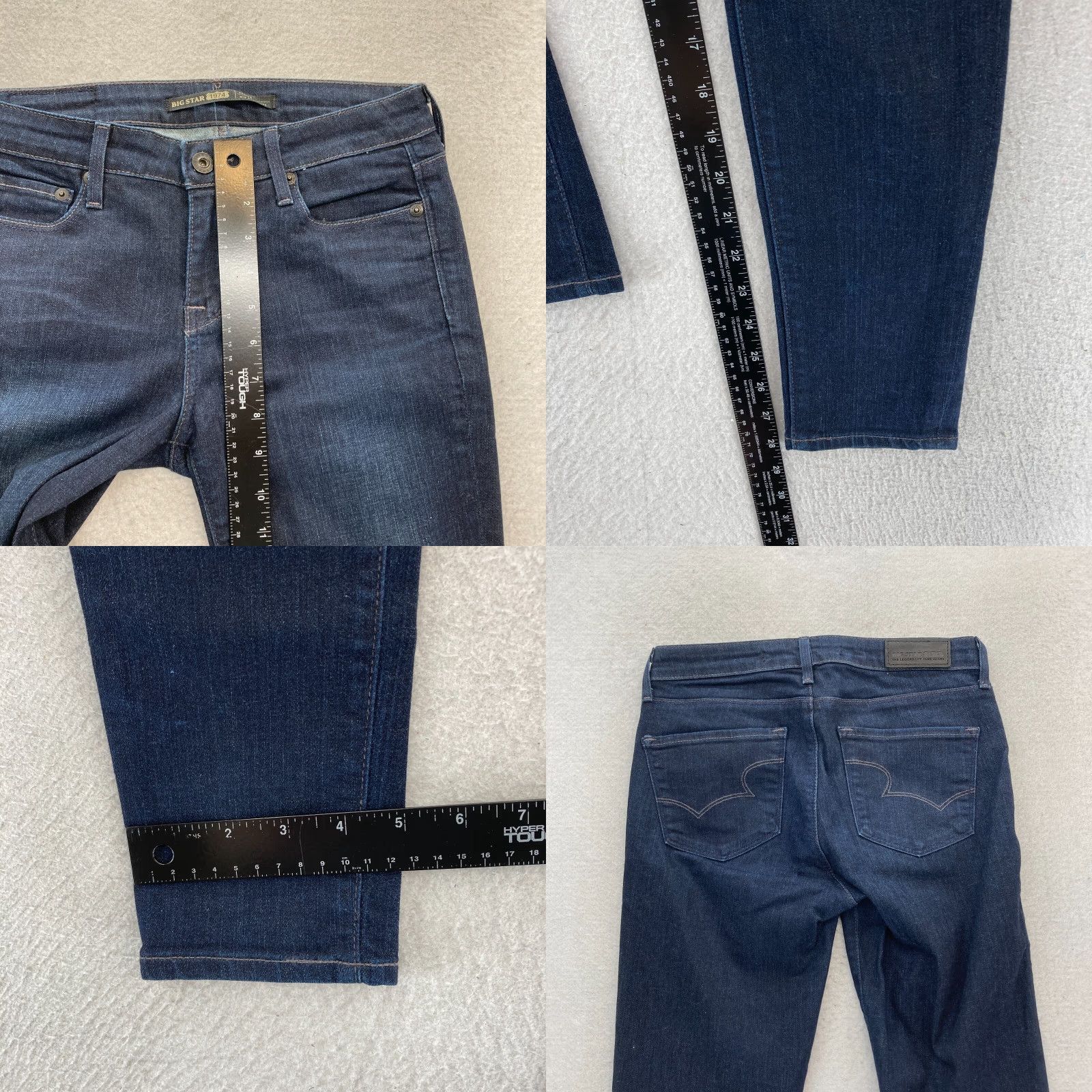 Denime BIG STAR Jeans Women's 26 Andrea Mid Rise Skinny Dark Blue Stretch Denim Western Size 26" / US 2 / IT 38 - 8 Thumbnail