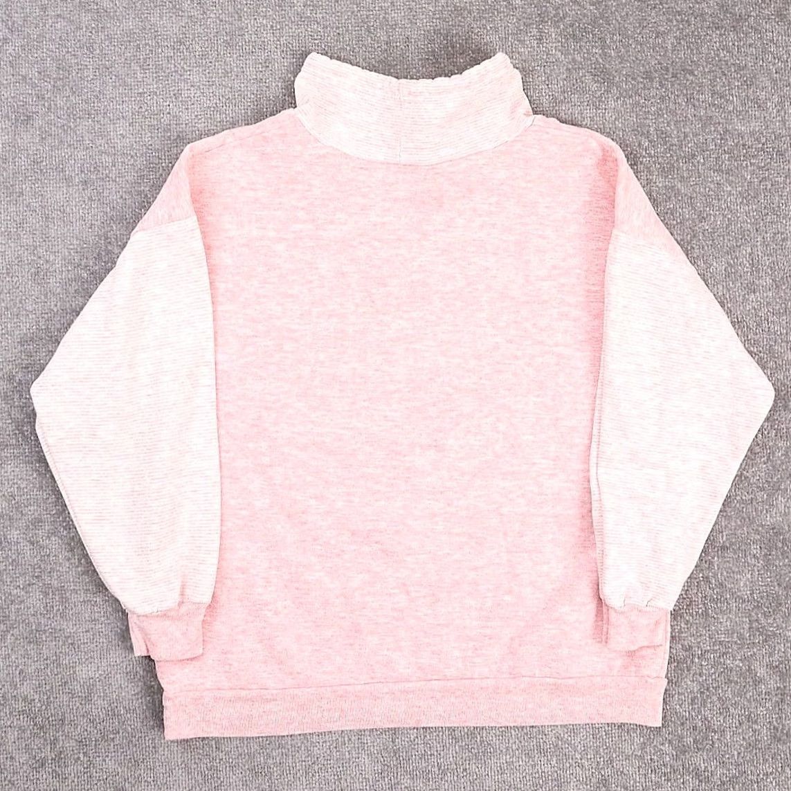 Vintage VINTAGE Women's Sweatshirt Pink 90s Floral Roses Made in USA XL Long Sleeve Pullover Sweatshirt Womens Size XL / US 12-14 / IT 48-50 - 2 Thumbnail