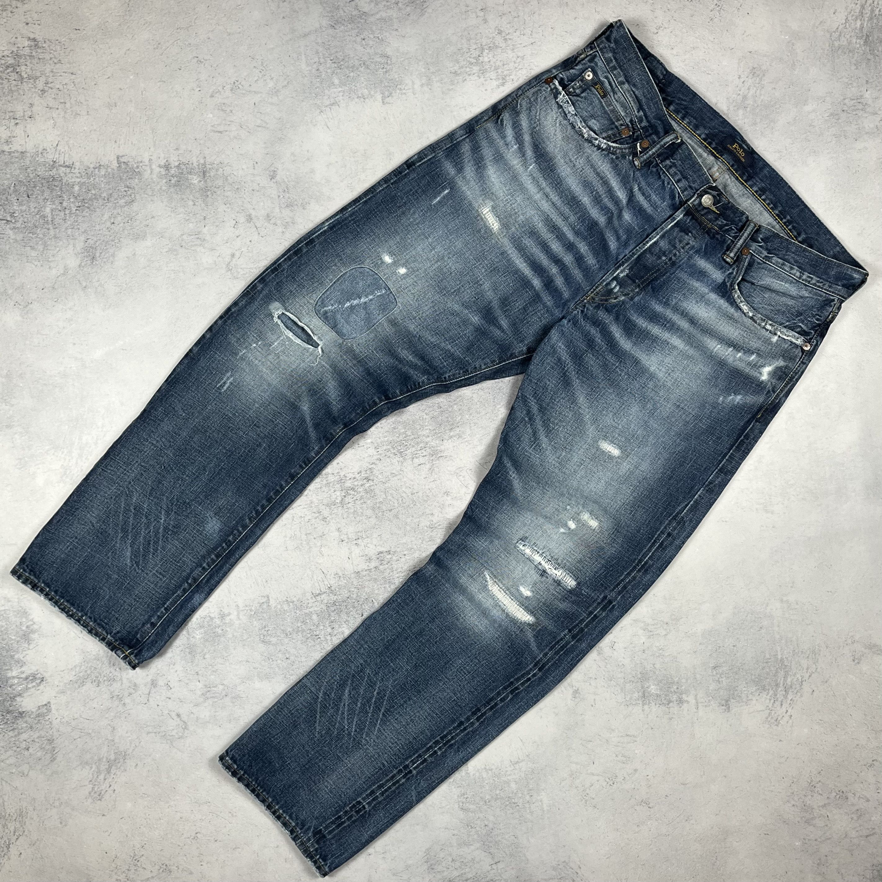 Polo Ralph Lauren Polo Ralph Lauren Selvedge Distressed Denim Jeans Pants Size US 36 / EU 52 - 1 Thumbnail
