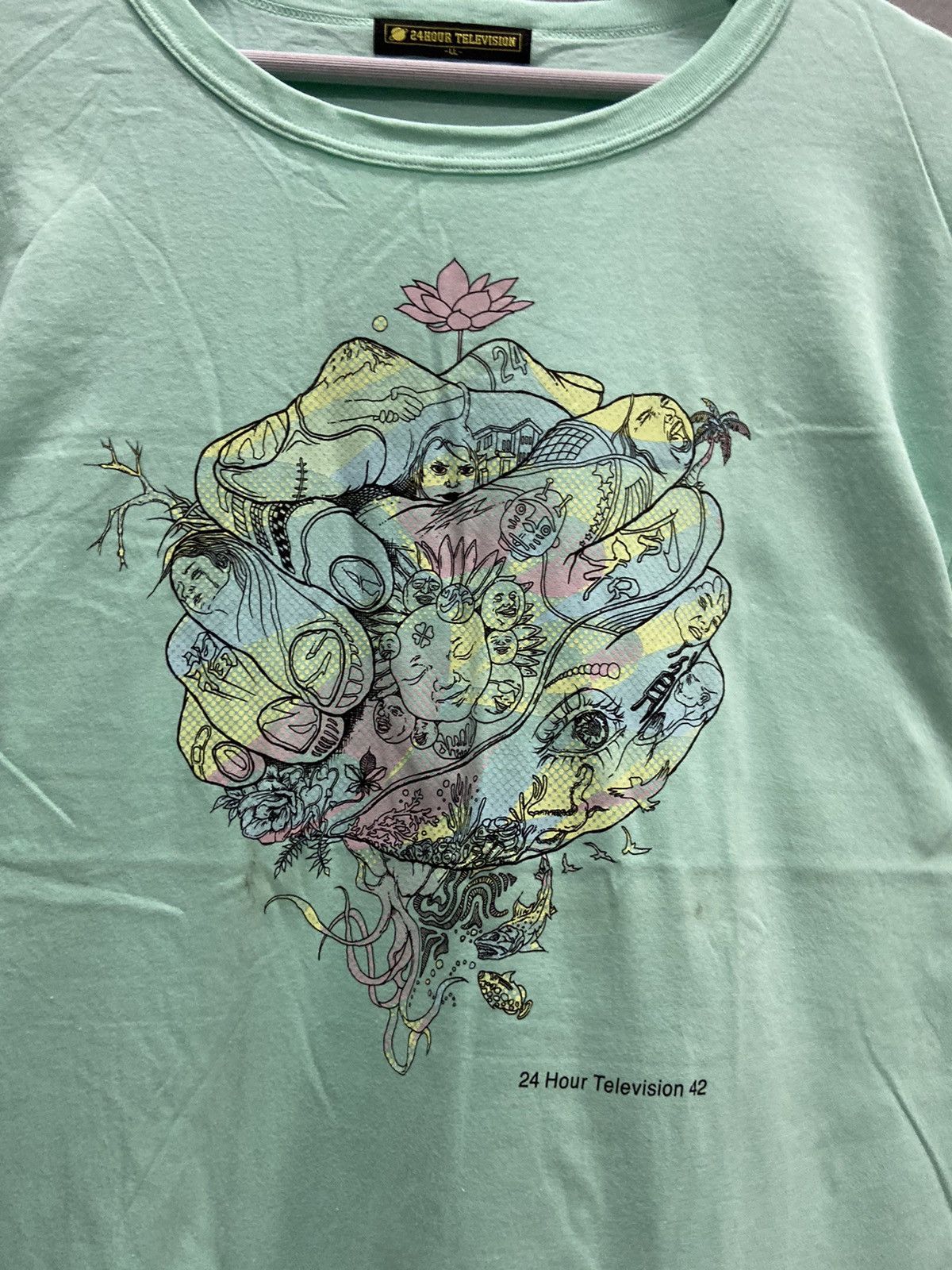 Japanese Brand 24HOUR TELEVISION 42 TAKASHI MURAKAMI ART TEE SHIRT Size US L / EU 52-54 / 3 - 6 Thumbnail