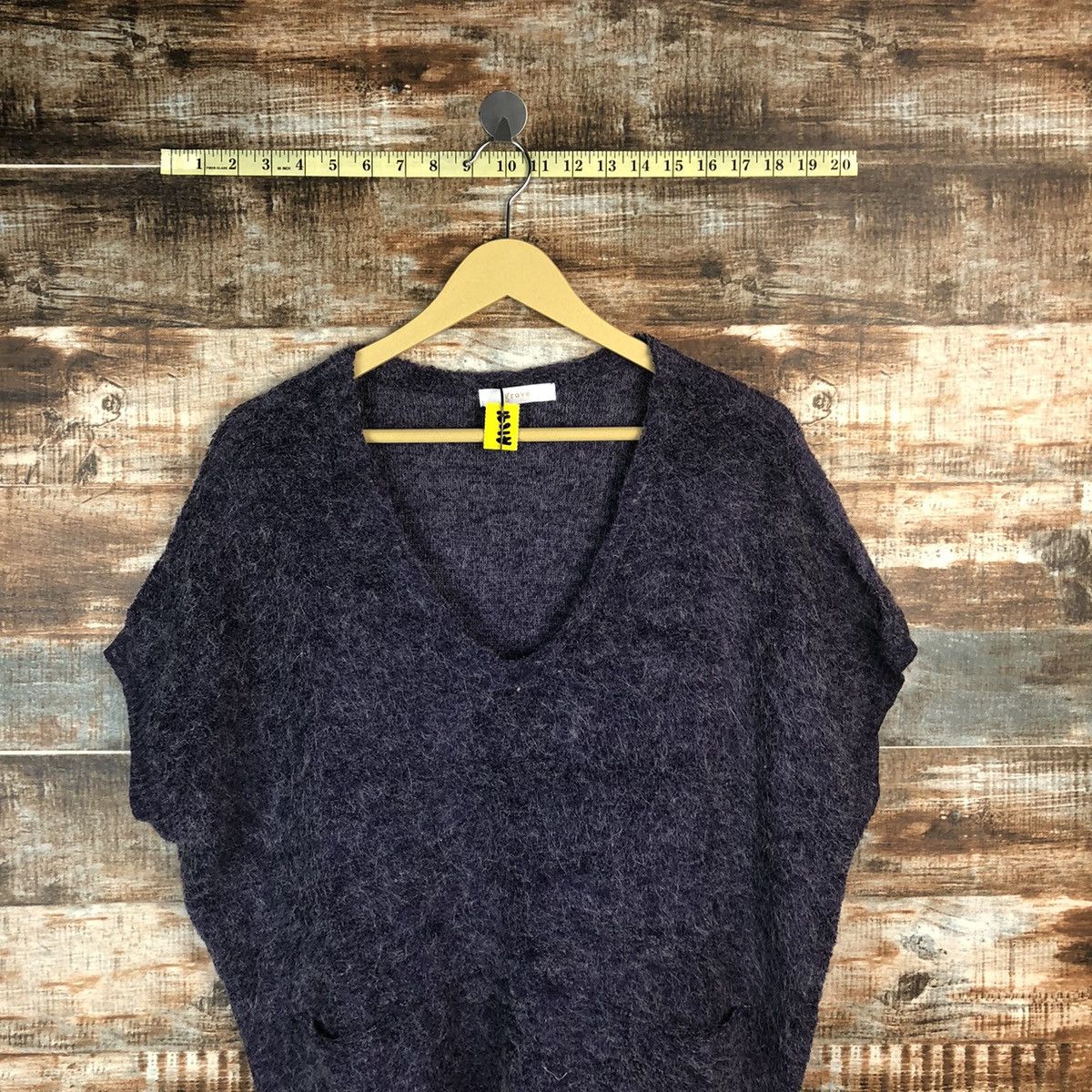 Homespun Knitwear × Japanese Brand Grove Dark Blue mohair shaggy Knitwear #A1891 Size L / US 10 / IT 46 - 2 Thumbnail