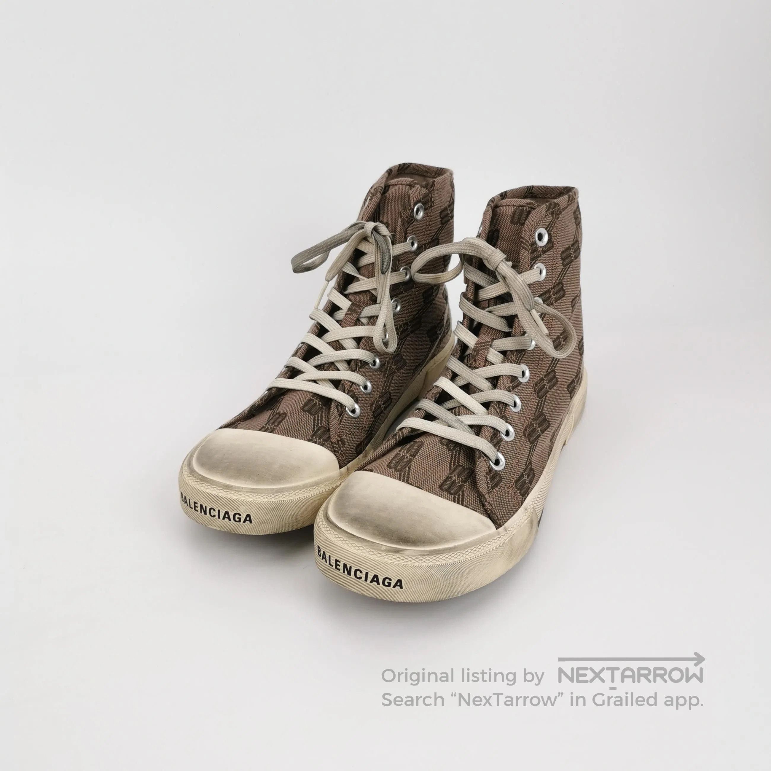 Balenciaga Balenciaga BB Monogram Canvas High. Size US 10 / EU 43 - 1 Thumbnail