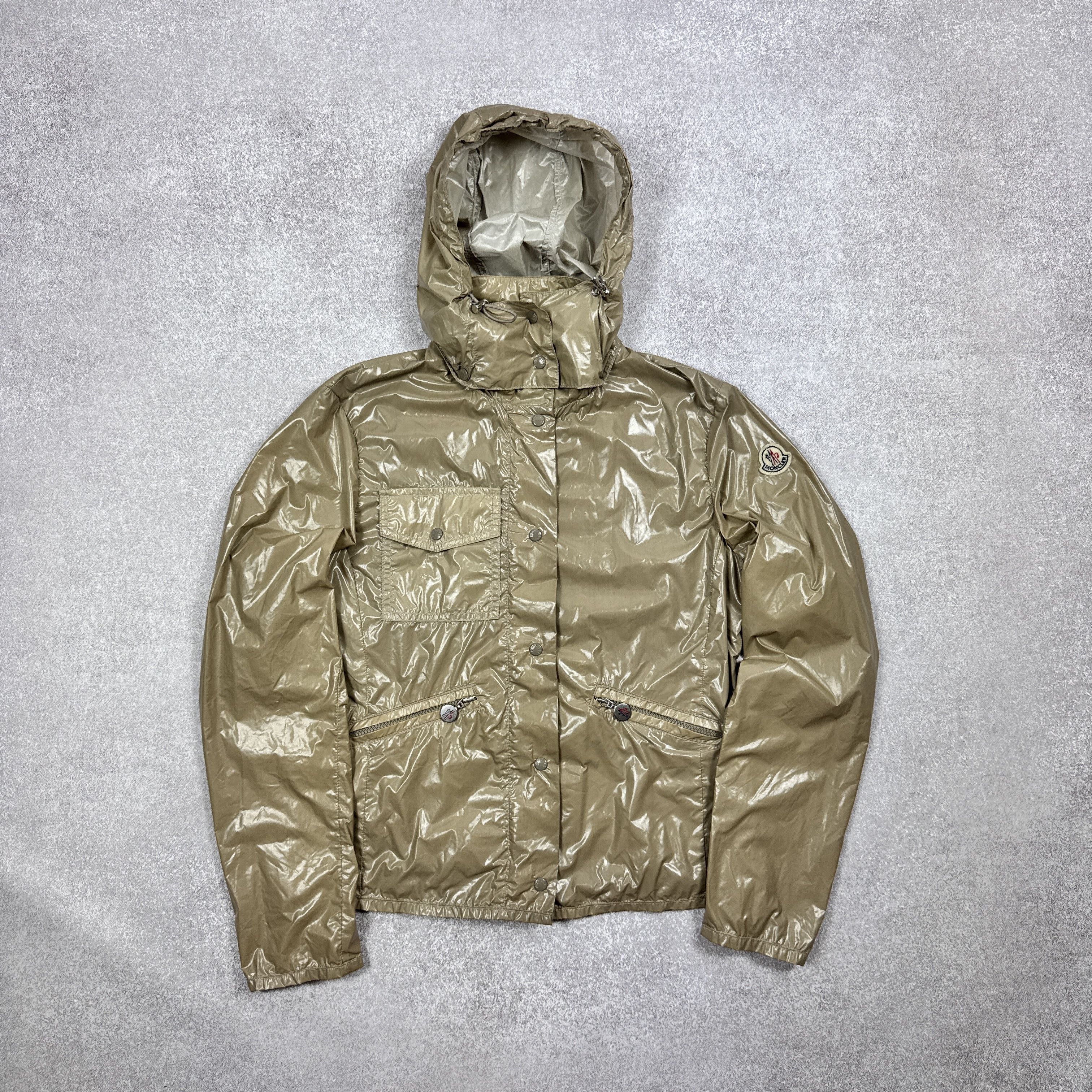 Moncler Women`s Moncler Z8E0182 Beige Nylon Rain Jacket Size 1 / S Size US S / EU 44-46 / 1 - 2 Thumbnail