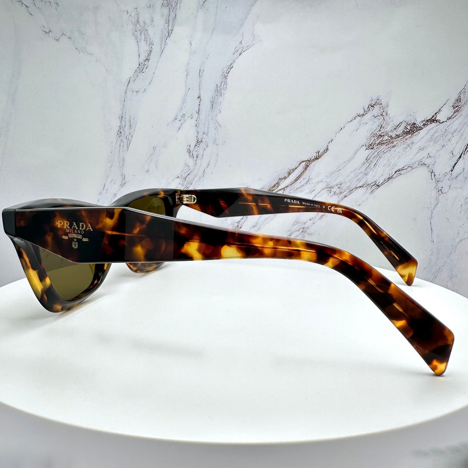 Prada New PRADA Sunglasses Brown Tortoise Square Butterfly Size ONE SIZE - 12 Thumbnail