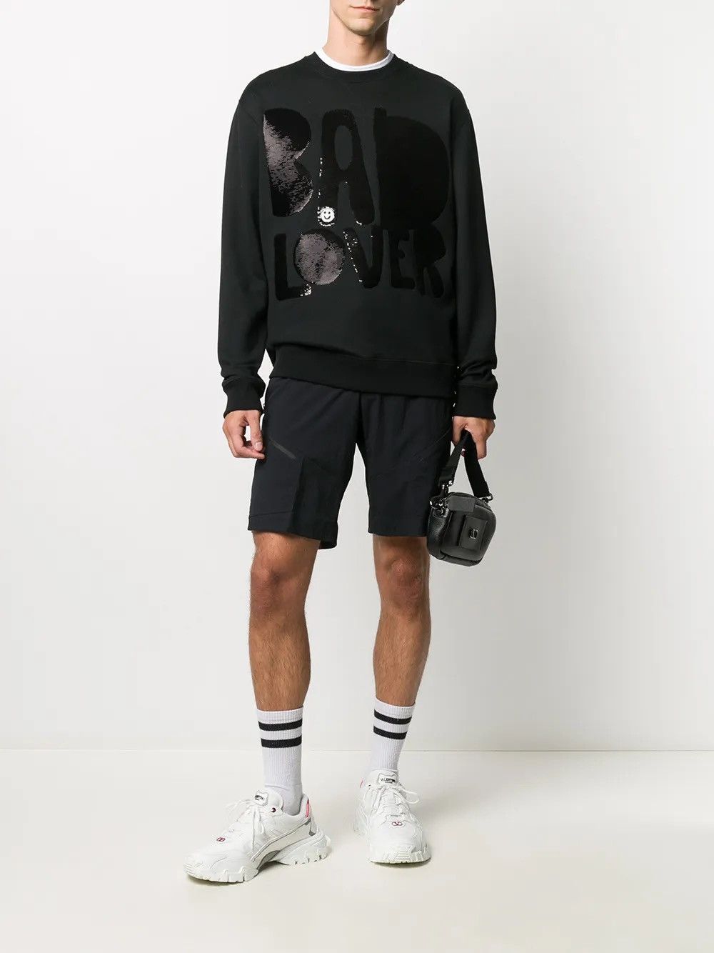Valentino Authentic Valentino Garavani Black Sequin Sweatshirt Size US S / EU 44-46 / 1 - 4 Thumbnail