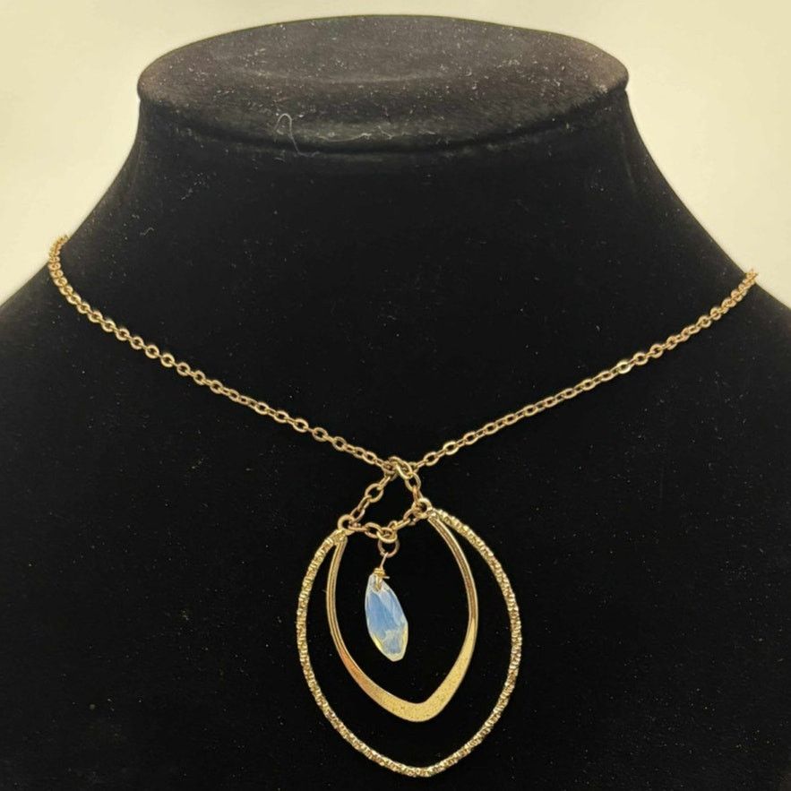 Other 90s Gold Crystal Necklace Size ONE SIZE - 2 Thumbnail