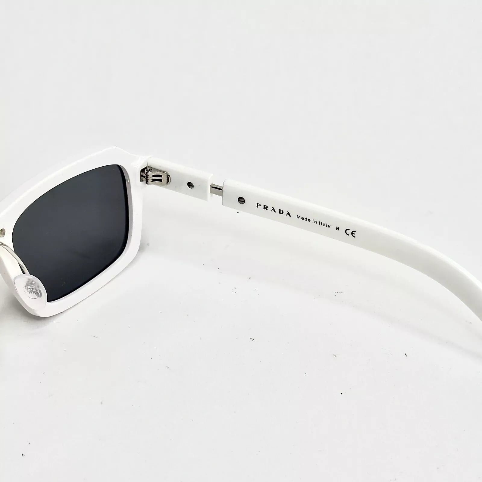 Prada PRADA DUPLE Rectangular PR09XS White Fashion Sunglasses 09X Size ONE SIZE - 3 Thumbnail