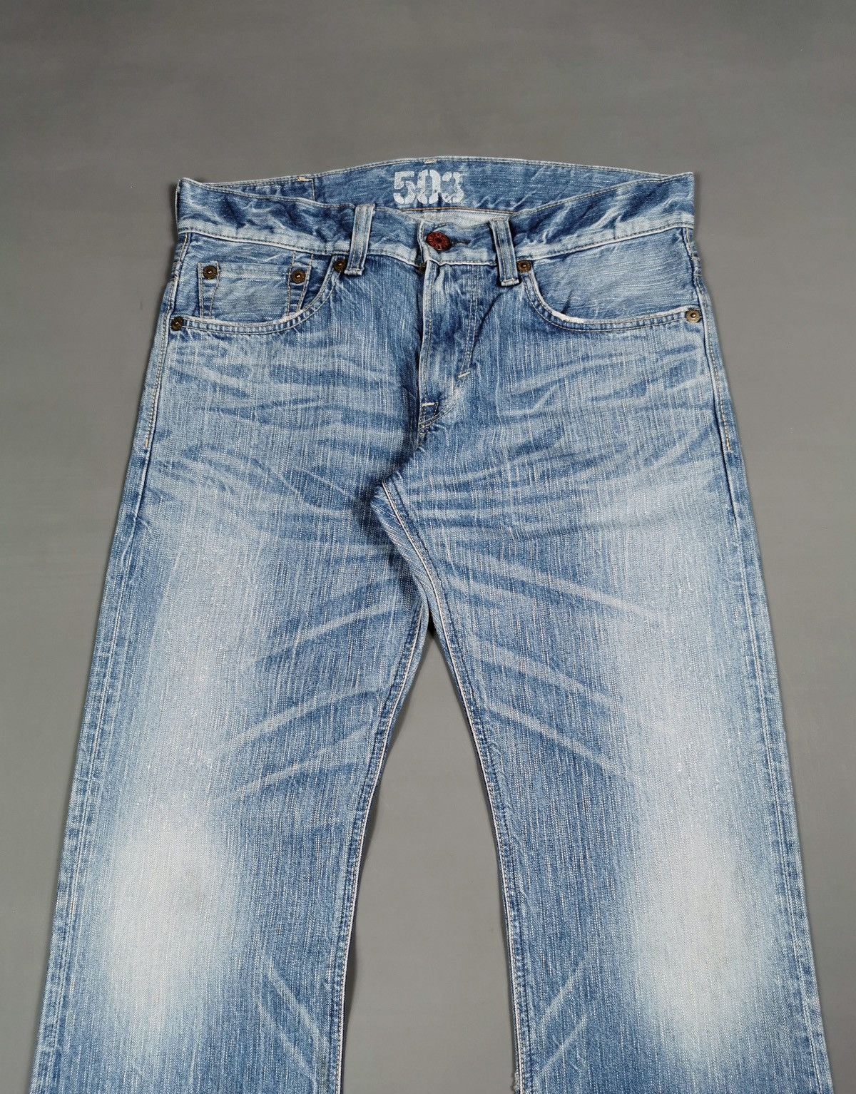 Edwin Bootcut Edwin 503 Light Blue Jeans Size US 33 - 2 Thumbnail