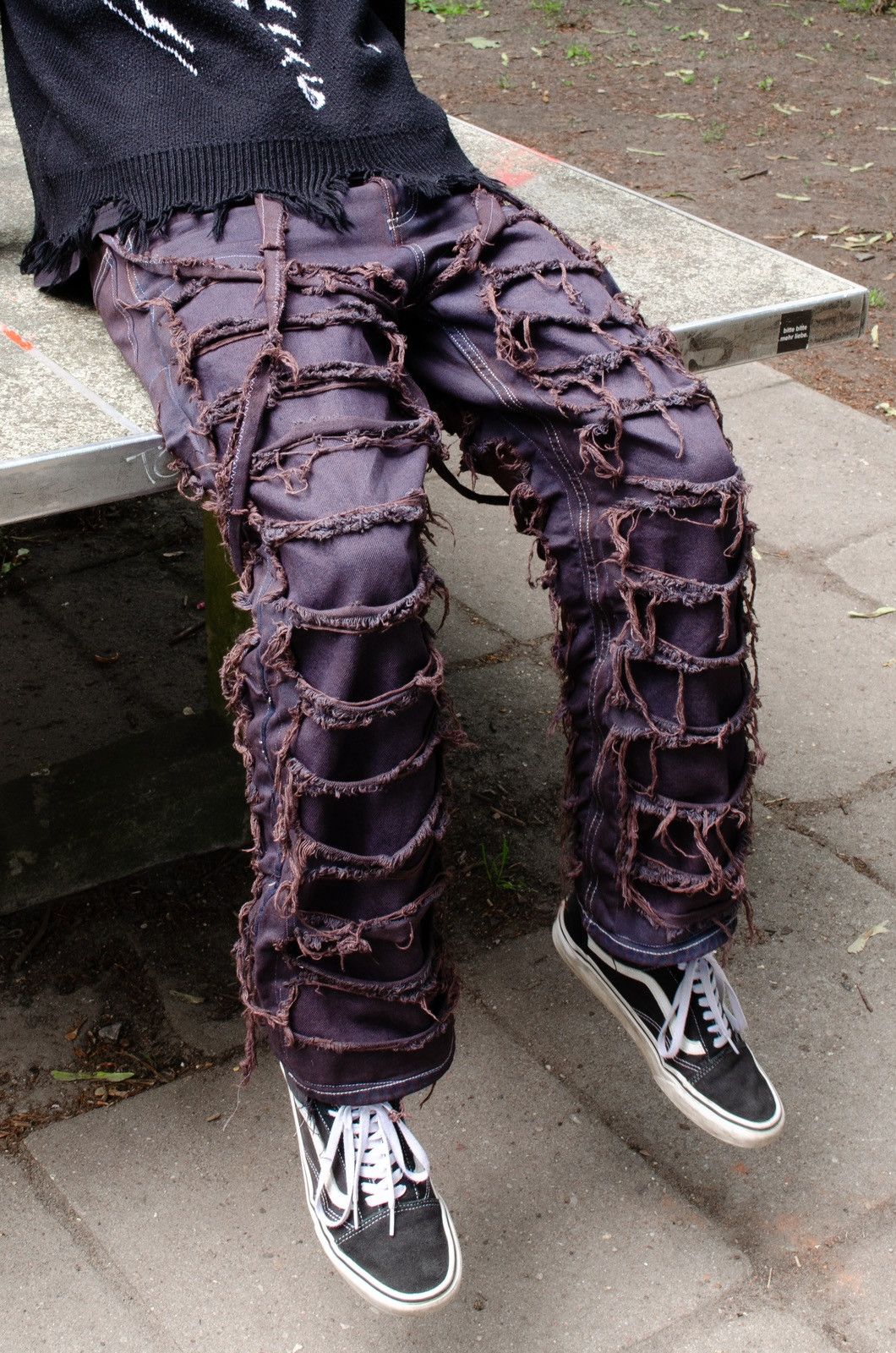 Other Upcycled distressed Denim Size US 31 - 3 Thumbnail