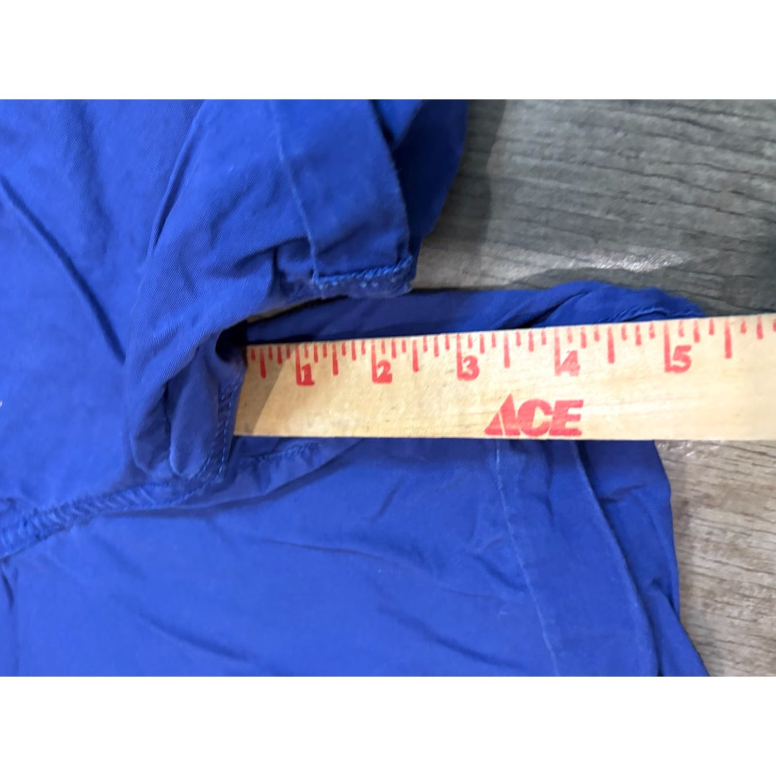 Vintage SONOMA Shorts Womens Size 6 Bermuda Casual Cotton Spandex Embordered Blue Pockets Elastic Waist Front Flat Front Embroidered Size 28" / US 6 / IT 42 - 3 Thumbnail
