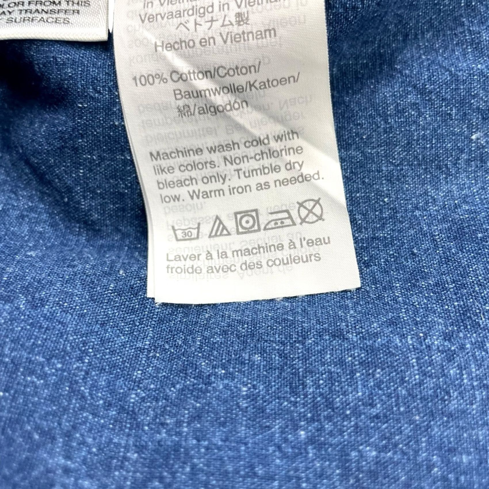 J.Crew J.CREW DENIM Button-Front Shirt Blue L 100% Cotton Short Sleeve Men’s Regular Mens Size US L / EU 52-54 / 3 - 4 Thumbnail