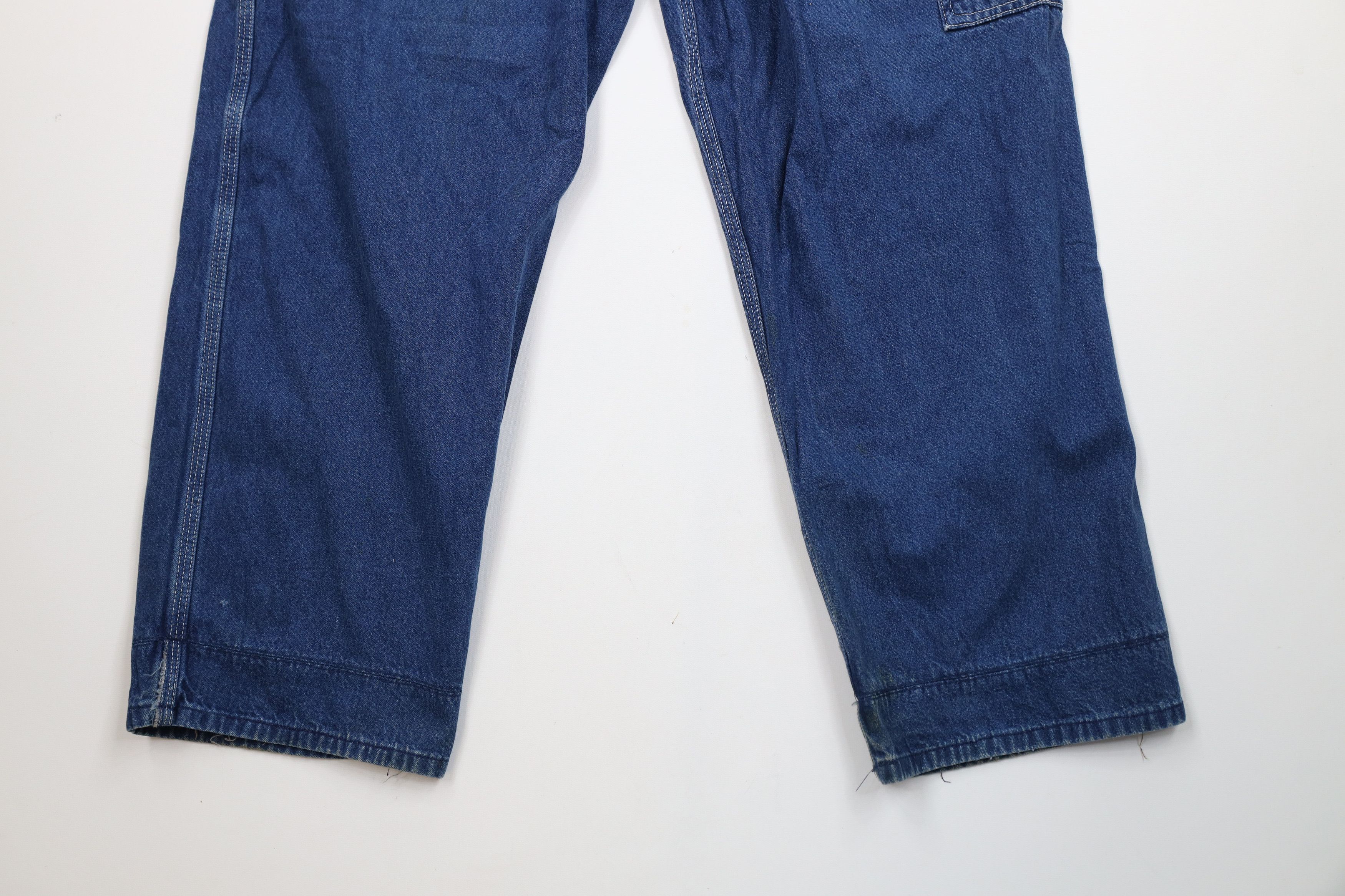 Carhartt Vintage 90s Carhartt Wide Leg Dungaree Denim Jeans USA Blue Size US 38 / EU 54 - 15 Thumbnail