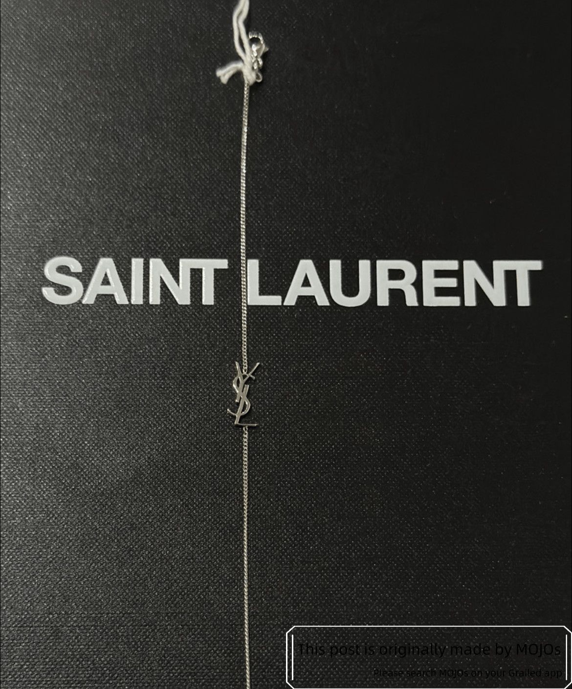 Saint Laurent Paris Sz M Saint Laurent Paris Logo Bracelet Silver Size ONE SIZE - 1 Thumbnail