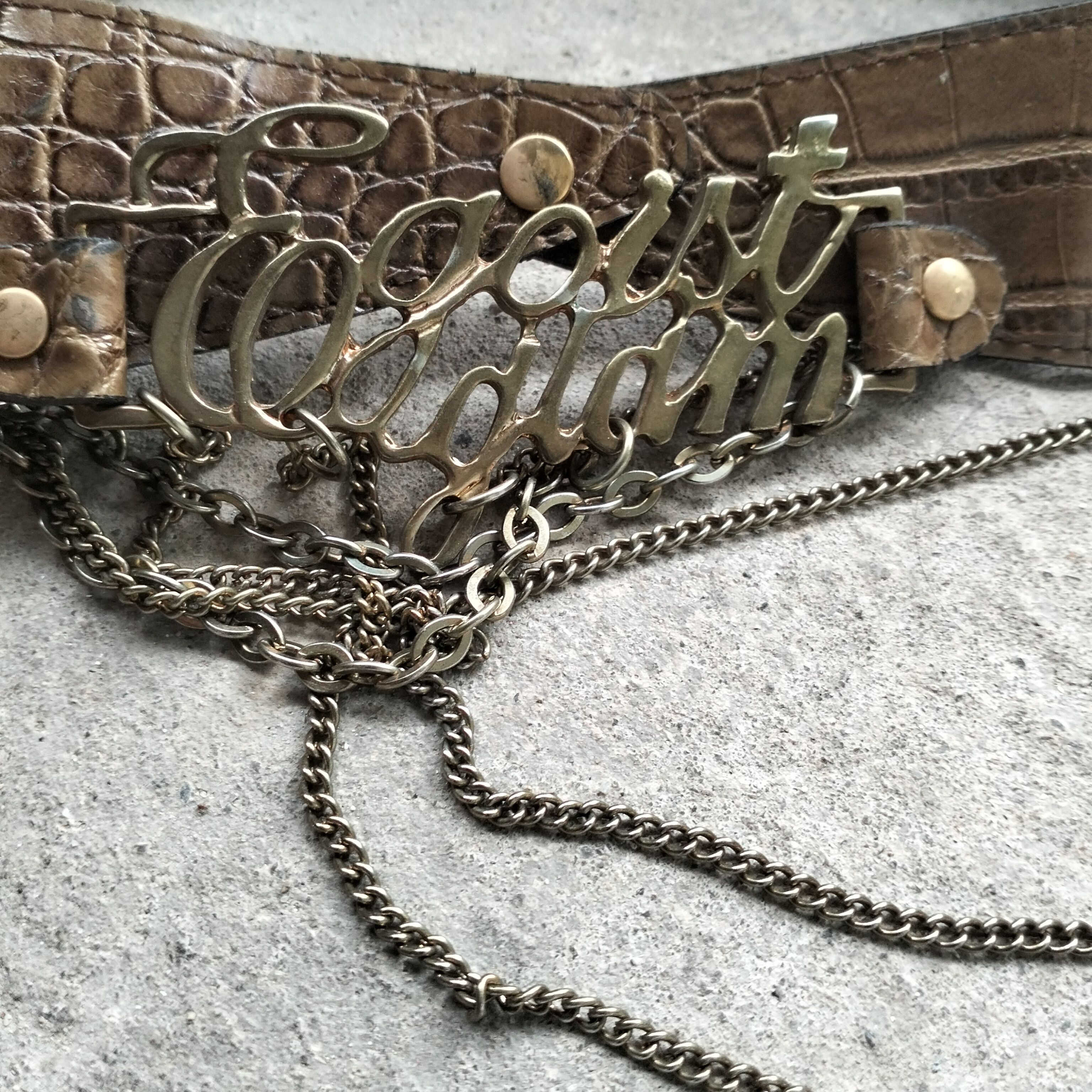 Japanese Brand EGOIST SNAKE SKIN CHAIN BELT Size ONE SIZE - 7 Thumbnail