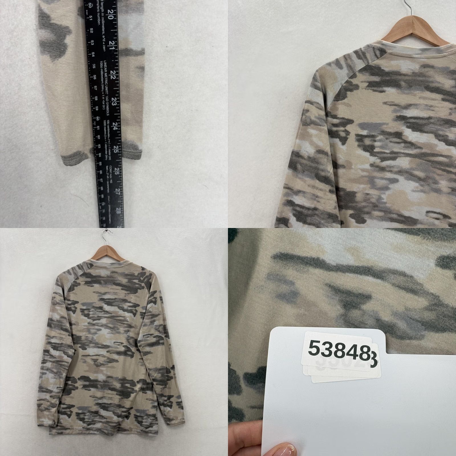 Vintage Huk Performance Fishing Shirt Mens Medium Beige Camo Long Sleeve Pocket Top Size US M / EU 48-50 / 2 - 8 Thumbnail