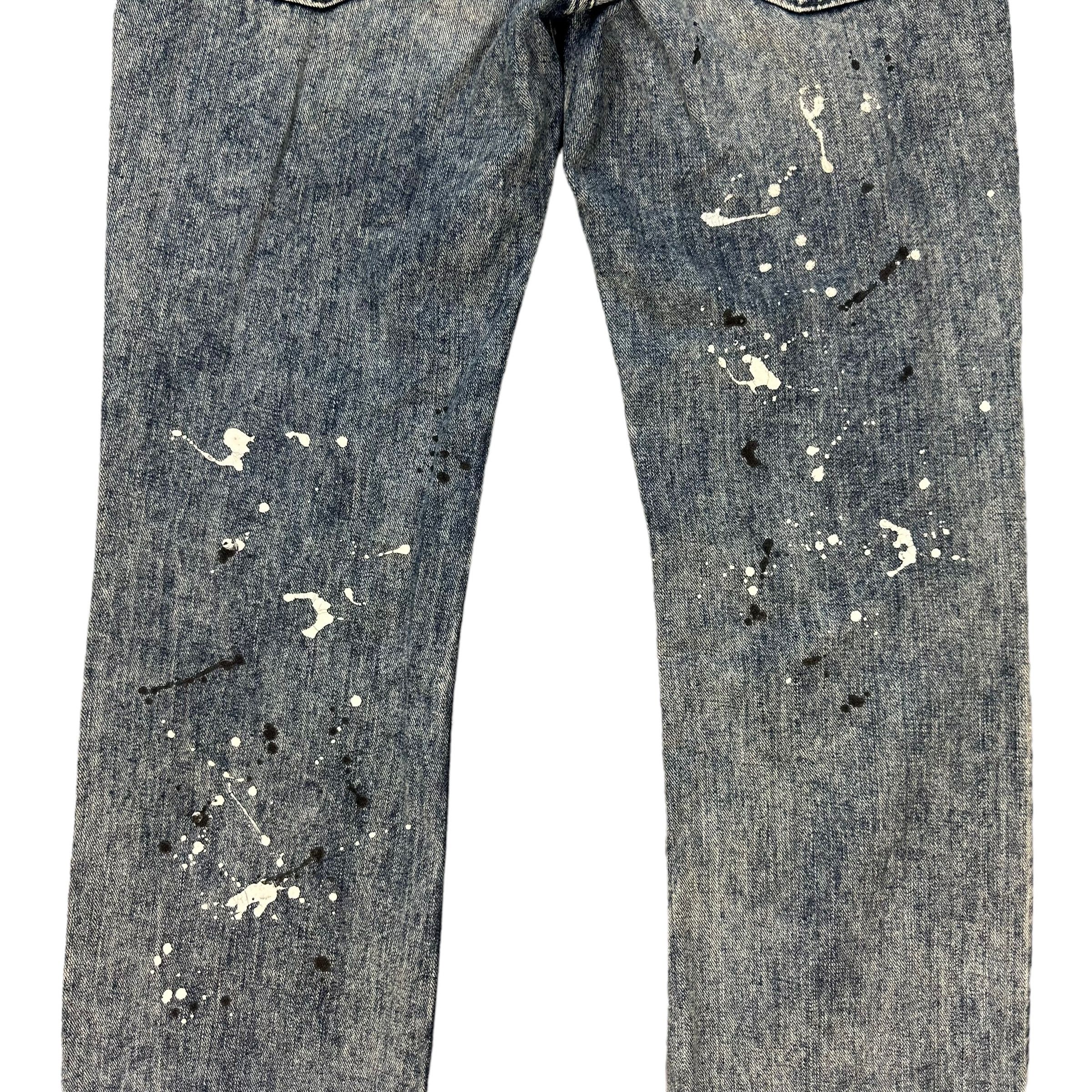 Edwin EDWIN PAINT SPLATTERS LOW RISE WASHED JEANS #8894-035 Size 34" / US 12 / IT 48 - 11 Thumbnail
