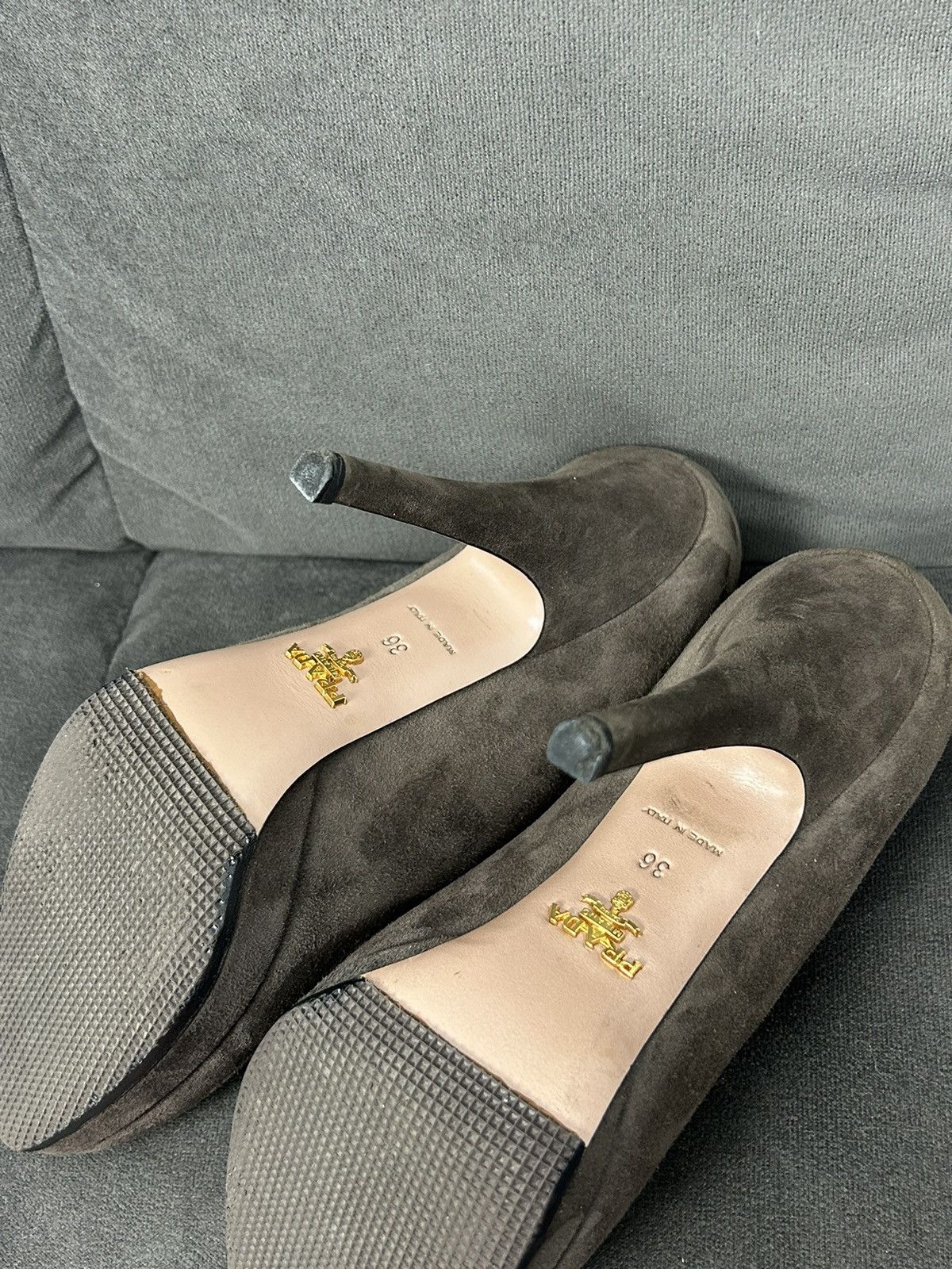 Prada Prada Luxury Brown Suede Ankle Boots High Heels Size US 6 / IT 36 - 6 Thumbnail