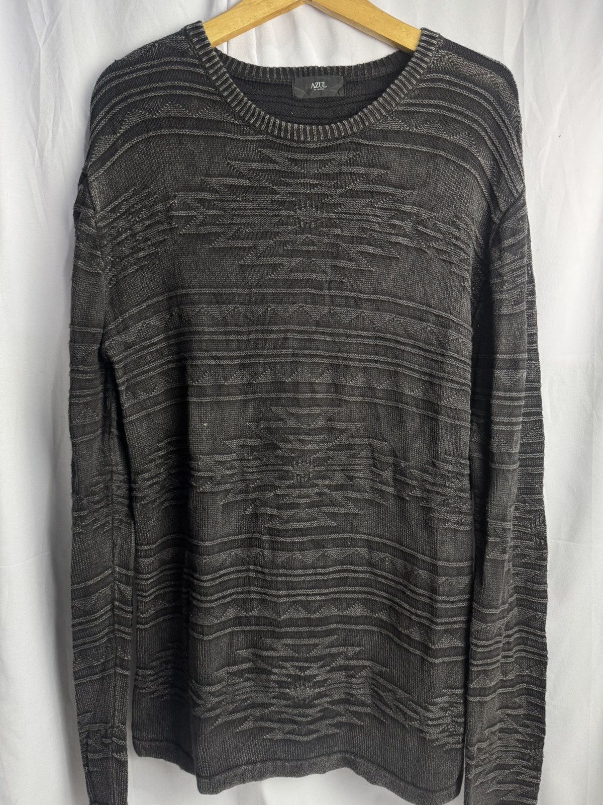 Yohji Yamamoto Navajo Knit Sweaters Moussy Black Washed Archive Styled Size US L / EU 52-54 / 3 - 3 Thumbnail