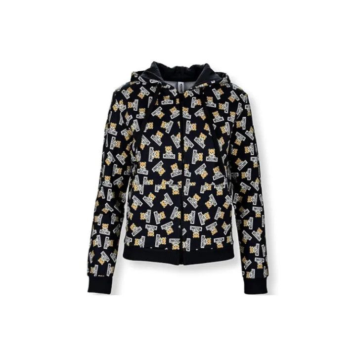 Moschino Moschino Hooded Bear Zip-Up Sweatshirt 0079 Size XS / US 0-2 / IT 36-38 - 1 Thumbnail