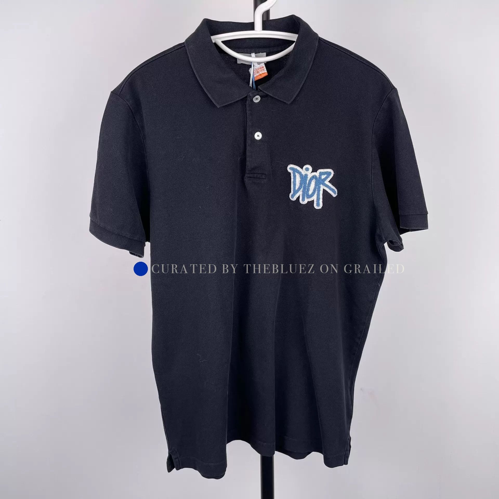 Dior Blue Short Sleeve Polo Shirt Size US L / EU 52-54 / 3 - 1 Thumbnail