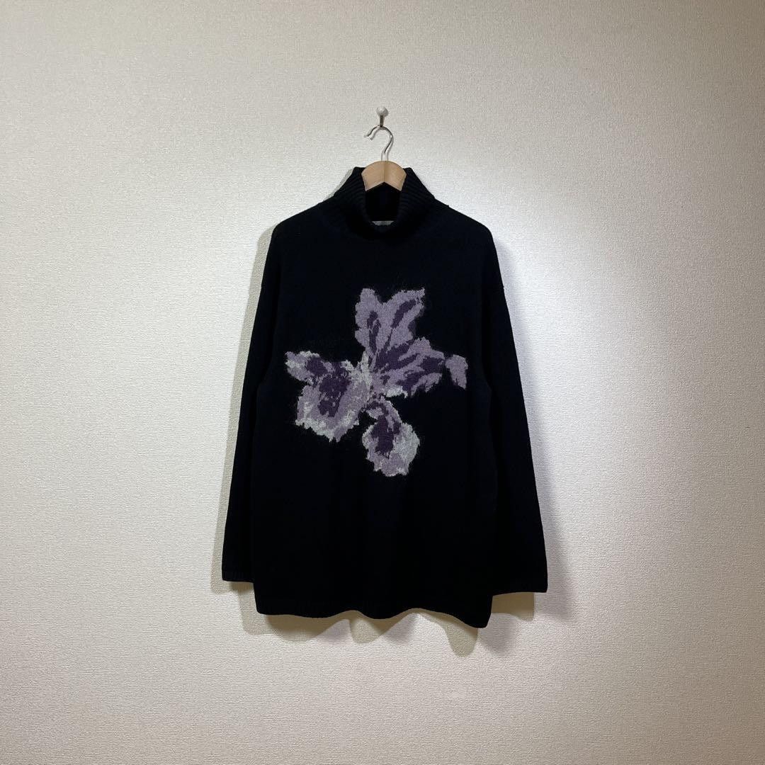 Yohji Yamamoto POUR HOMME 22aw purple fower knit HE-K30-983 Size US L / EU 52-54 / 3 - 1 Thumbnail