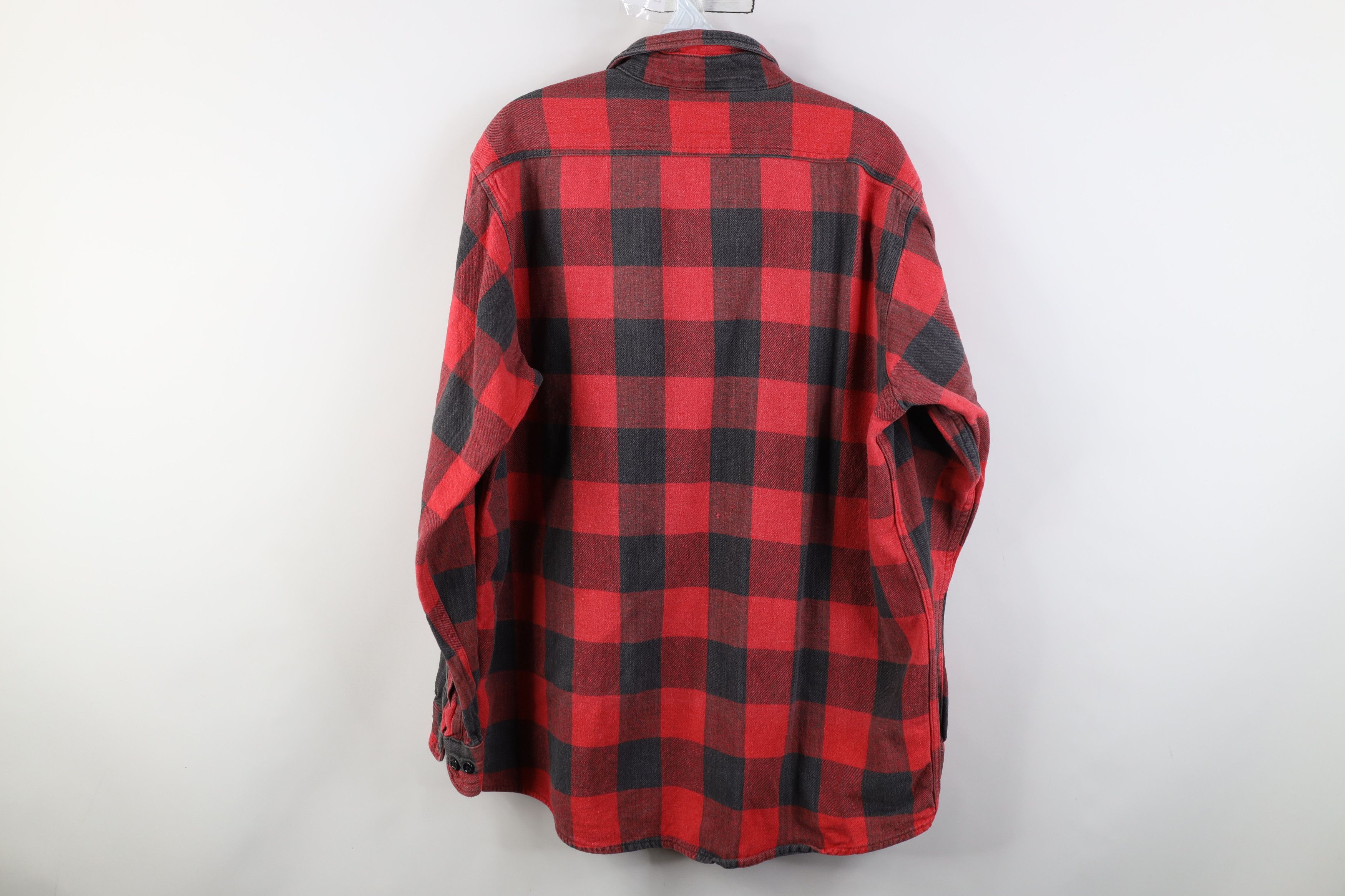 Vintage Vintage 90s Streetwear Heavy Flannel Button Shirt Plaid Size US L / EU 52-54 / 3 - 9 Thumbnail