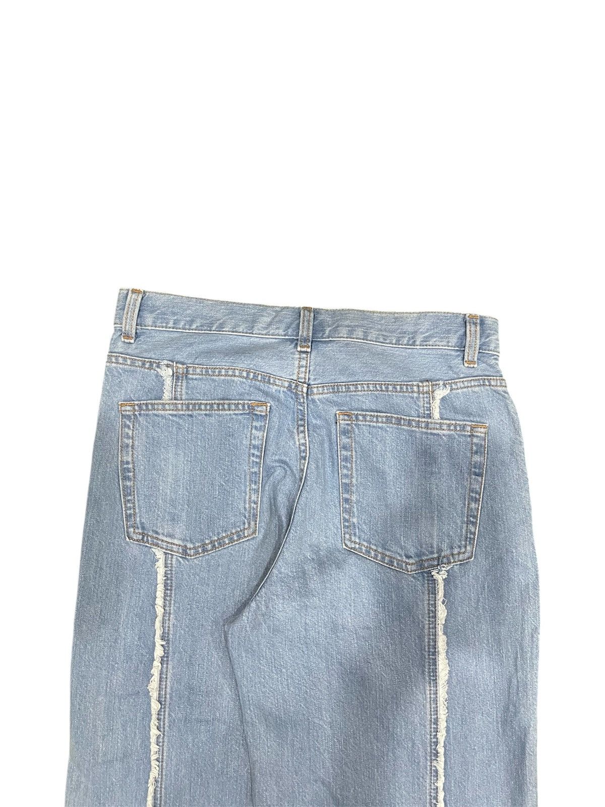 Zara Y2K Style GU Japan Fringe Seam Baggy Jeans Size US 32 / EU 48 - 4 Thumbnail