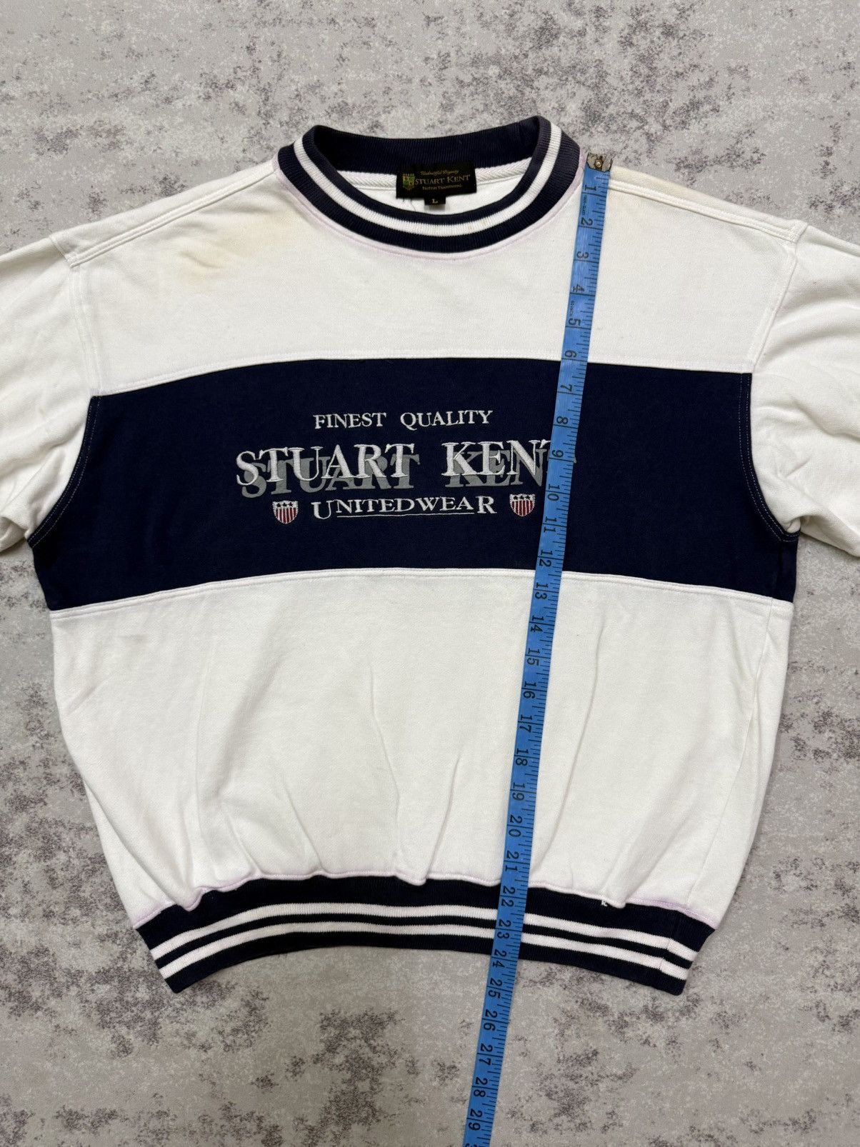 Vintage Vintage 90s Stuart Kent Embroidery Logo Cropped Sweatshirt Size US M / EU 48-50 / 2 - 19 Thumbnail
