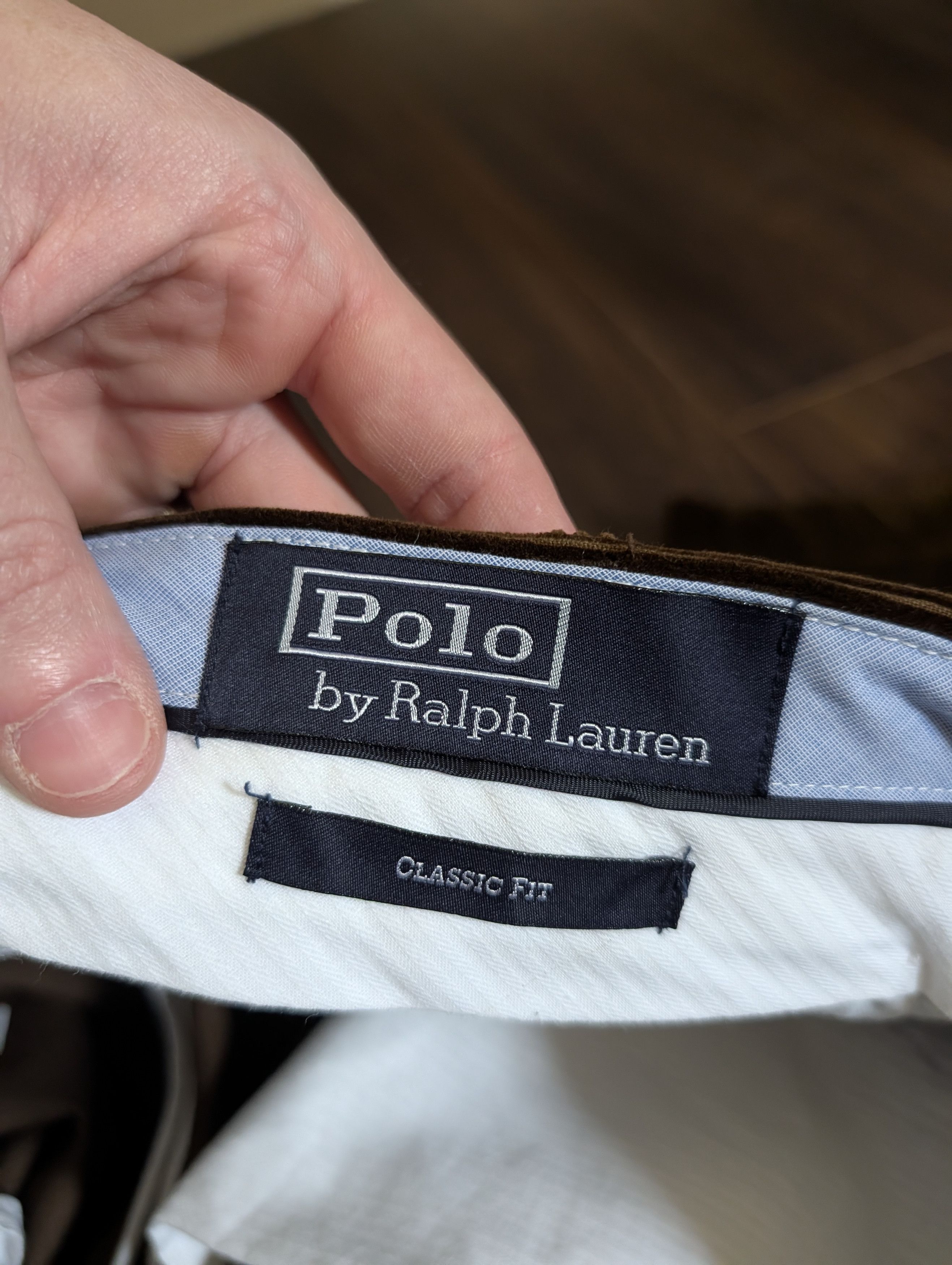 Polo Ralph Lauren Dark brown cotton corduroy Classic Fit mens pants 36x32 Size US 36 / EU 52 - 11 Thumbnail