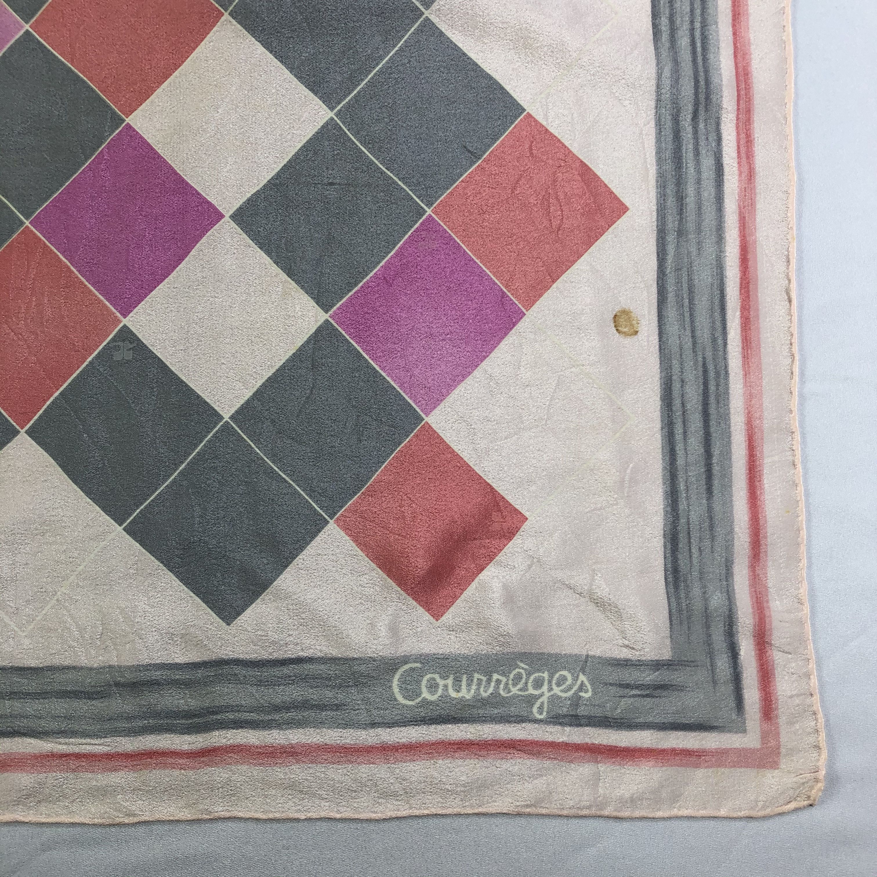 Courreges × Vintage Vintage Courreges Silk Scarf Size ONE SIZE - 4 Thumbnail